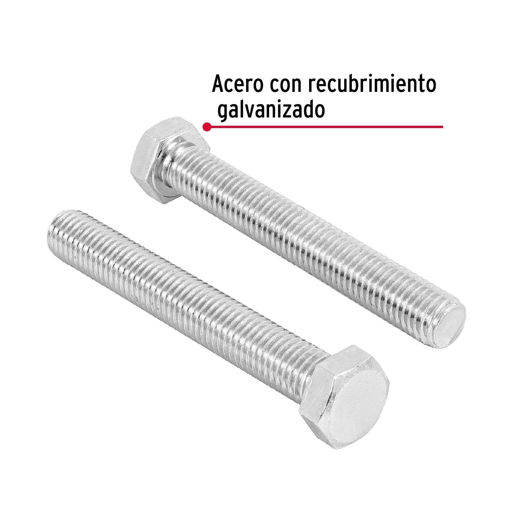 Bolsa con 6 tornillos 5/8" x 4-1/2" tipo máquina, FIERO