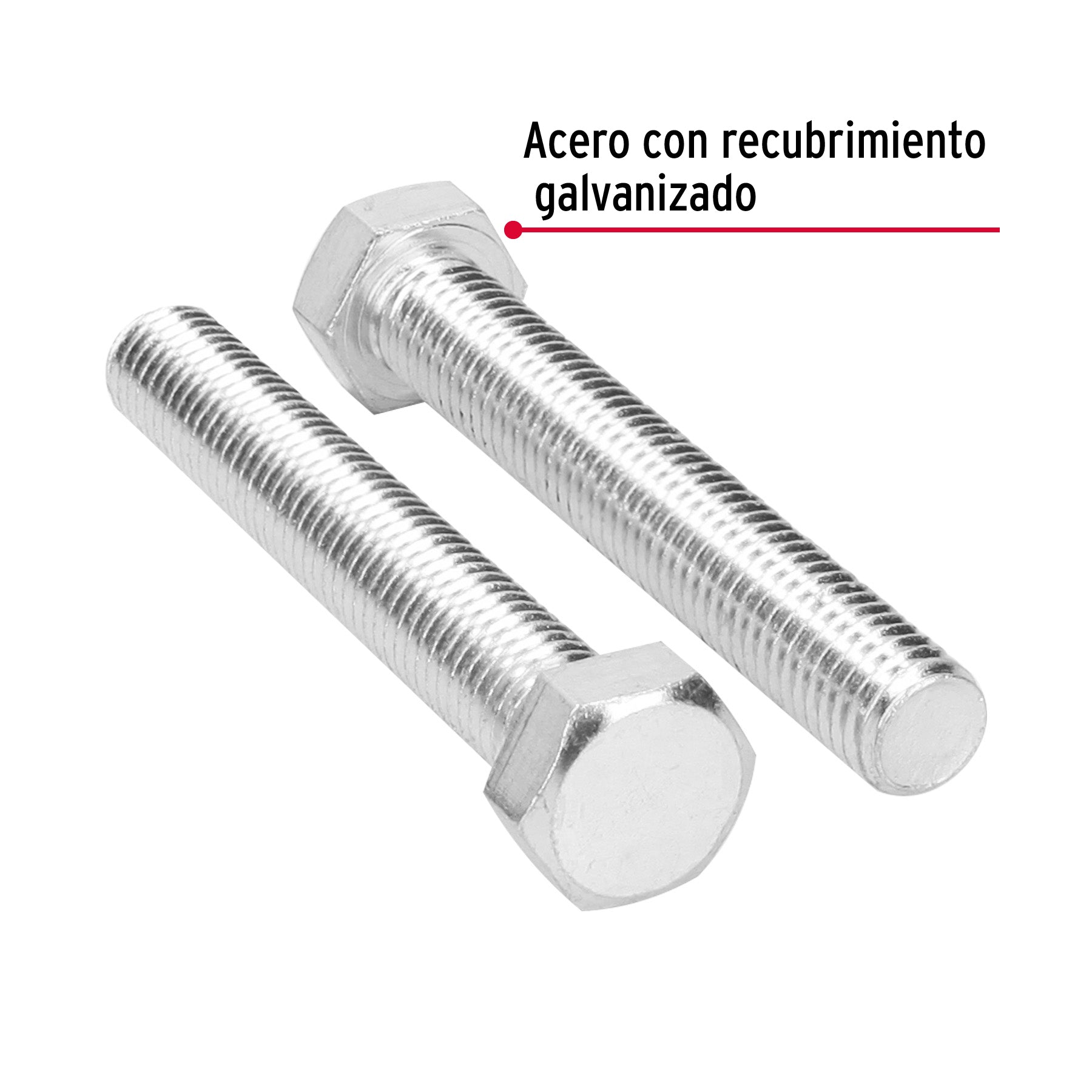 Bolsa con 8 tornillos 5/8" x 4" tipo máquina, FIERO