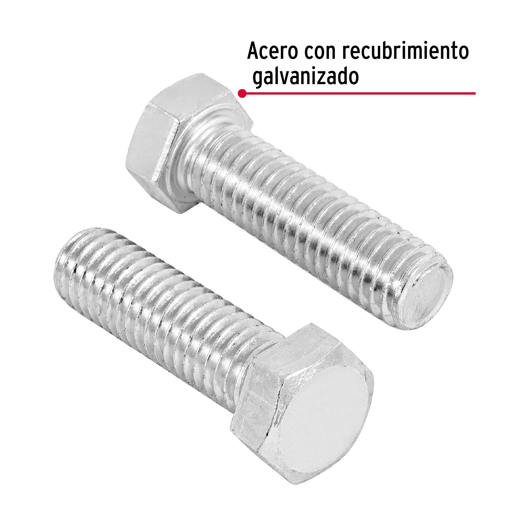 Bolsa con 50 tornillos 7/16" x 1-1/2" tipo máquina, FIERO
