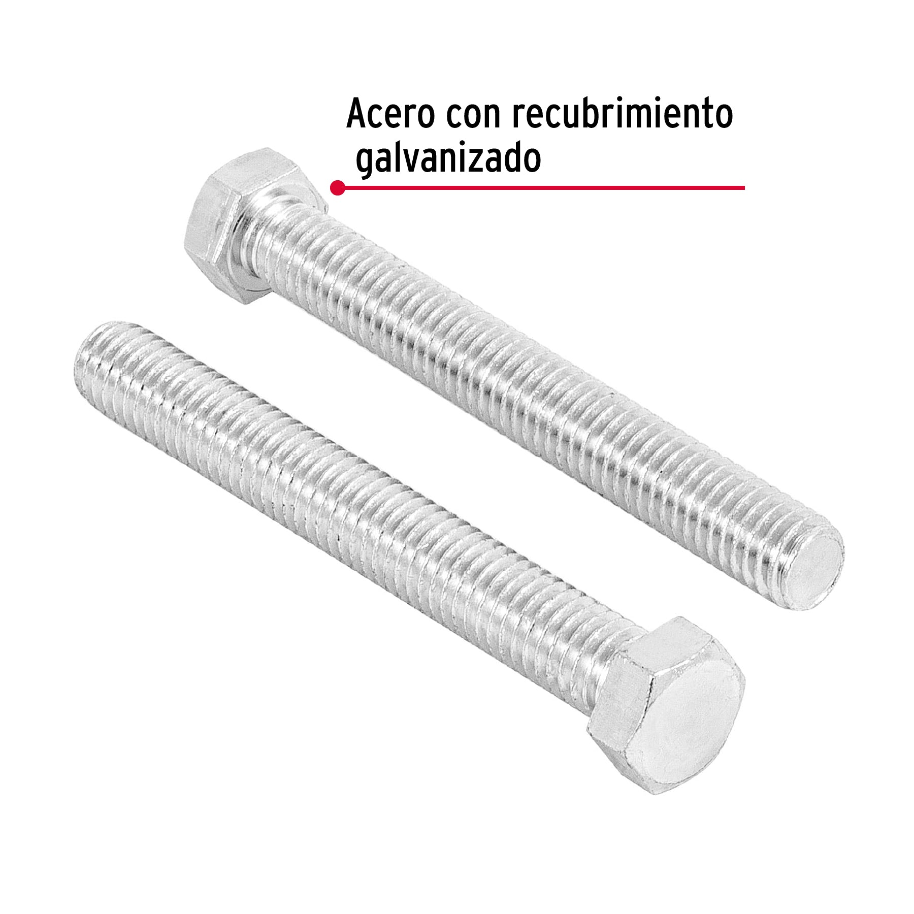 Bolsa con 30 tornillos 7/16" x 2-1/2" tipo máquina, FIERO