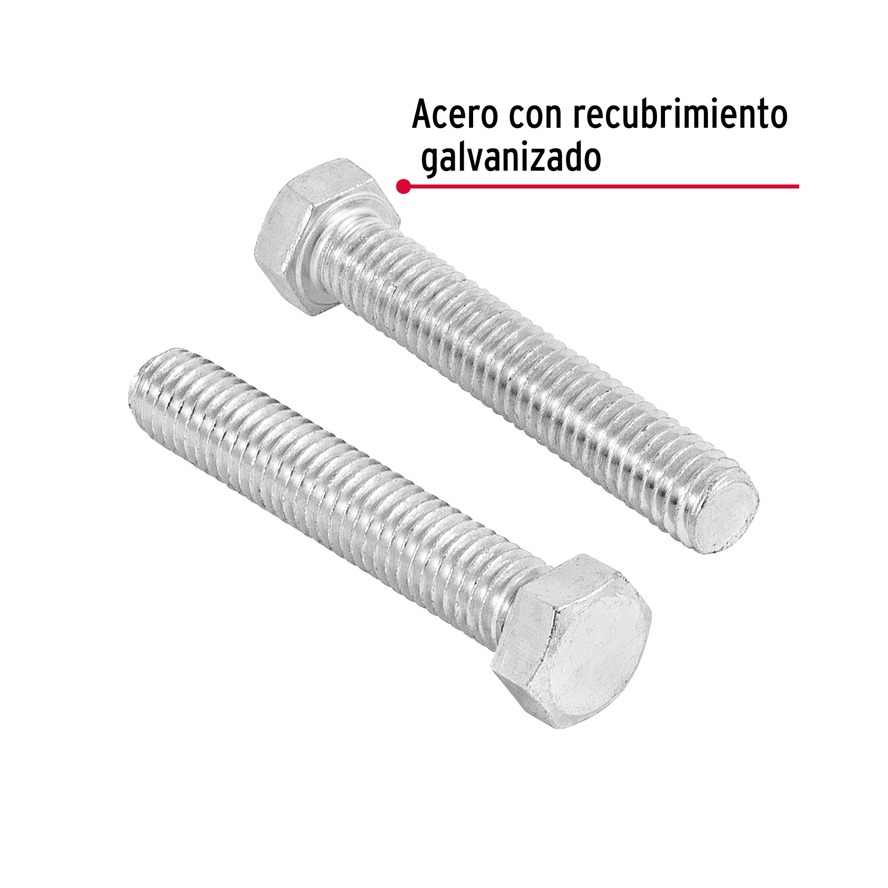 Bolsa con 40 tornillos 7/16" x 2" tipo máquina, FIERO