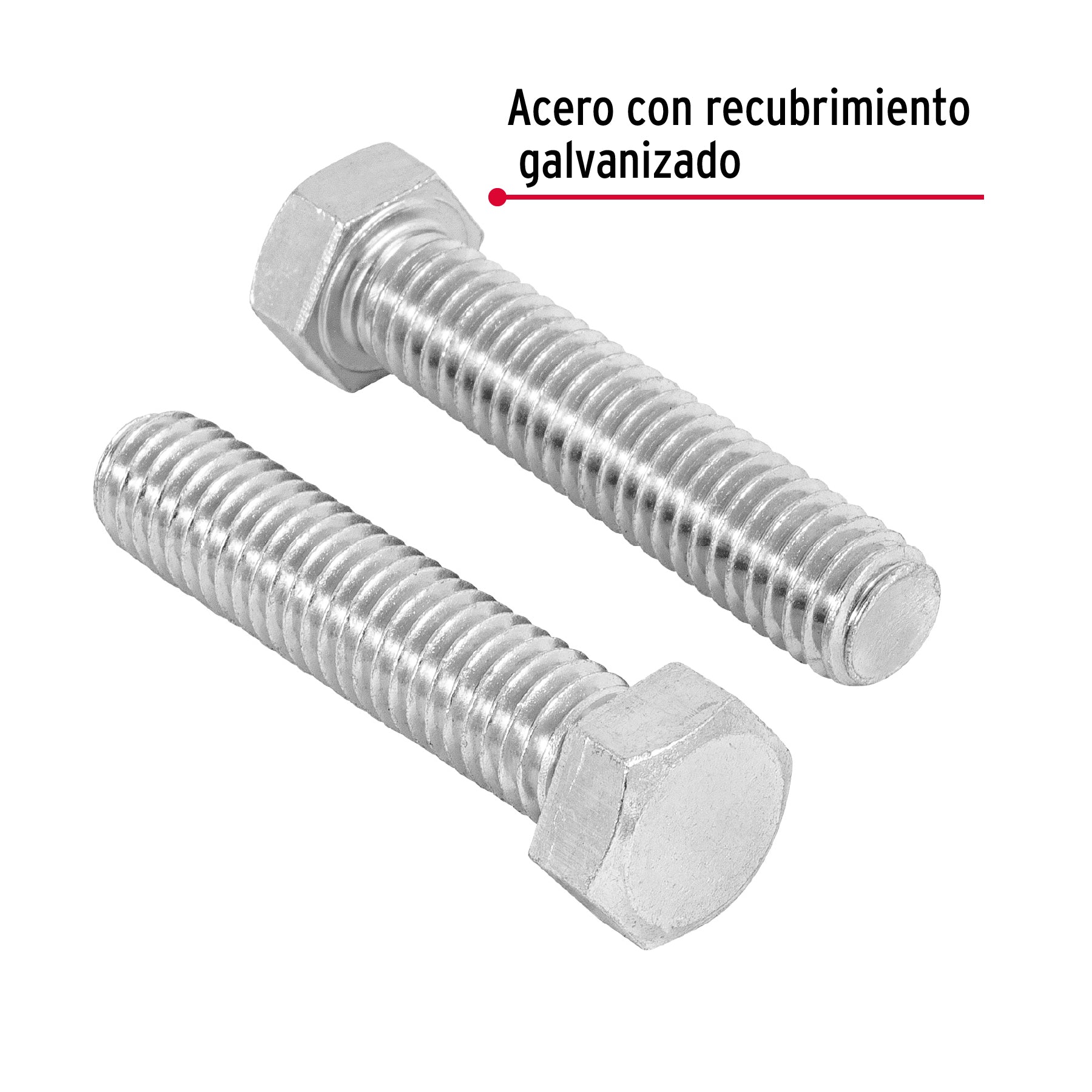 Bolsa con 20 tornillos 7/16" x 3-1/2" tipo máquina, FIERO