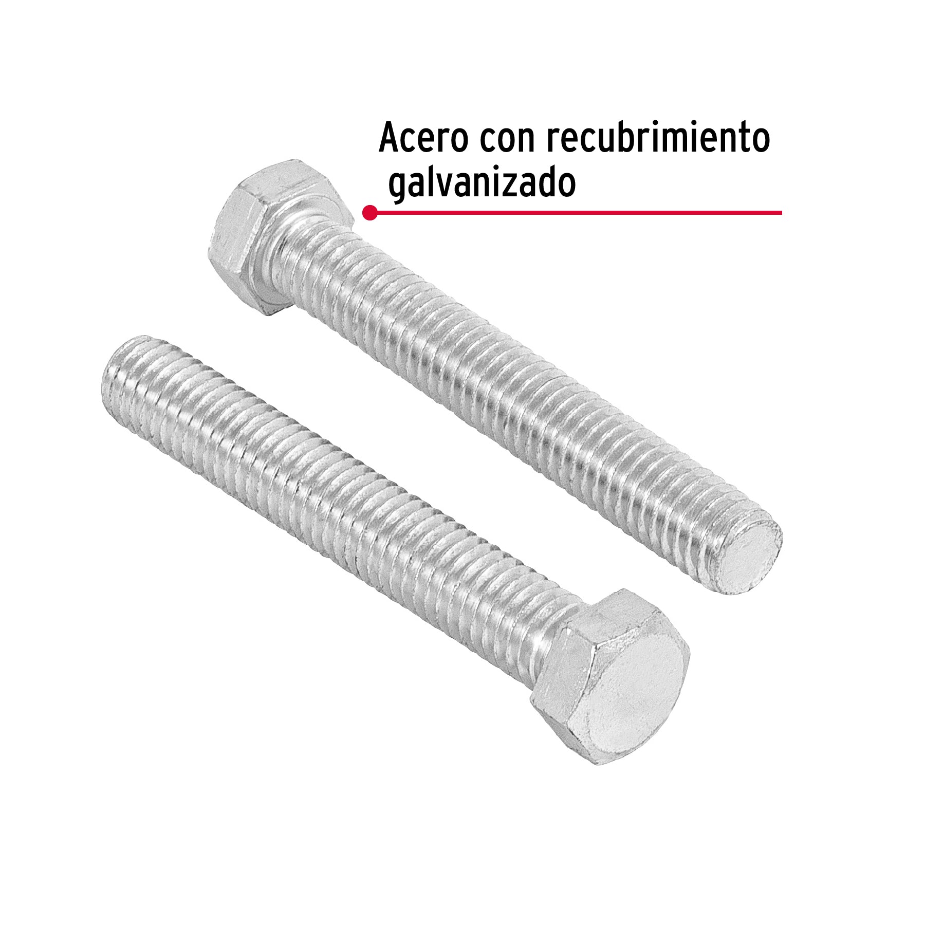 Bolsa con 30 tornillos 7/16" x 3" tipo máquina, FIERO