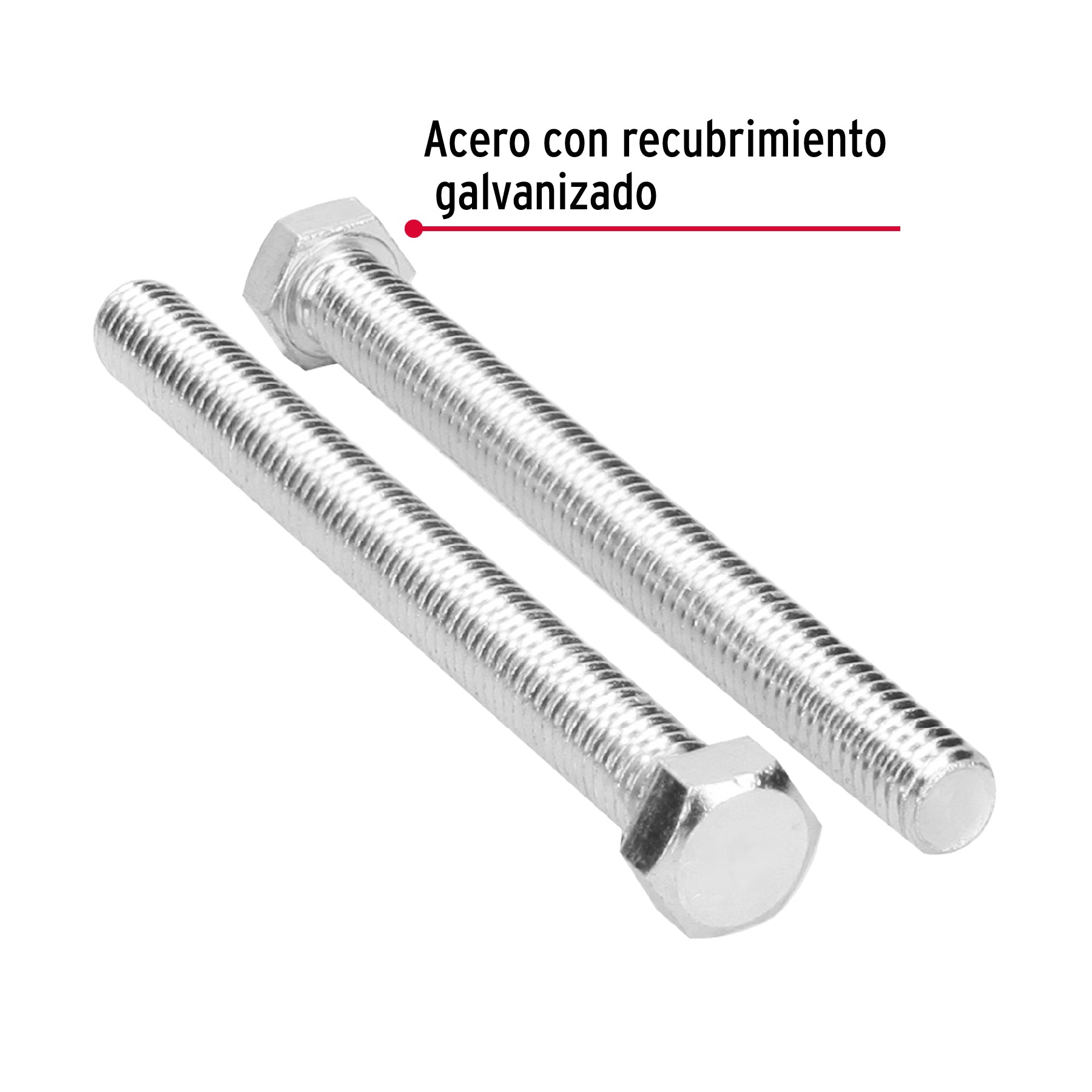 Bolsa con 15 tornillos 7/16" x 4-1/2" tipo máquina, FIERO