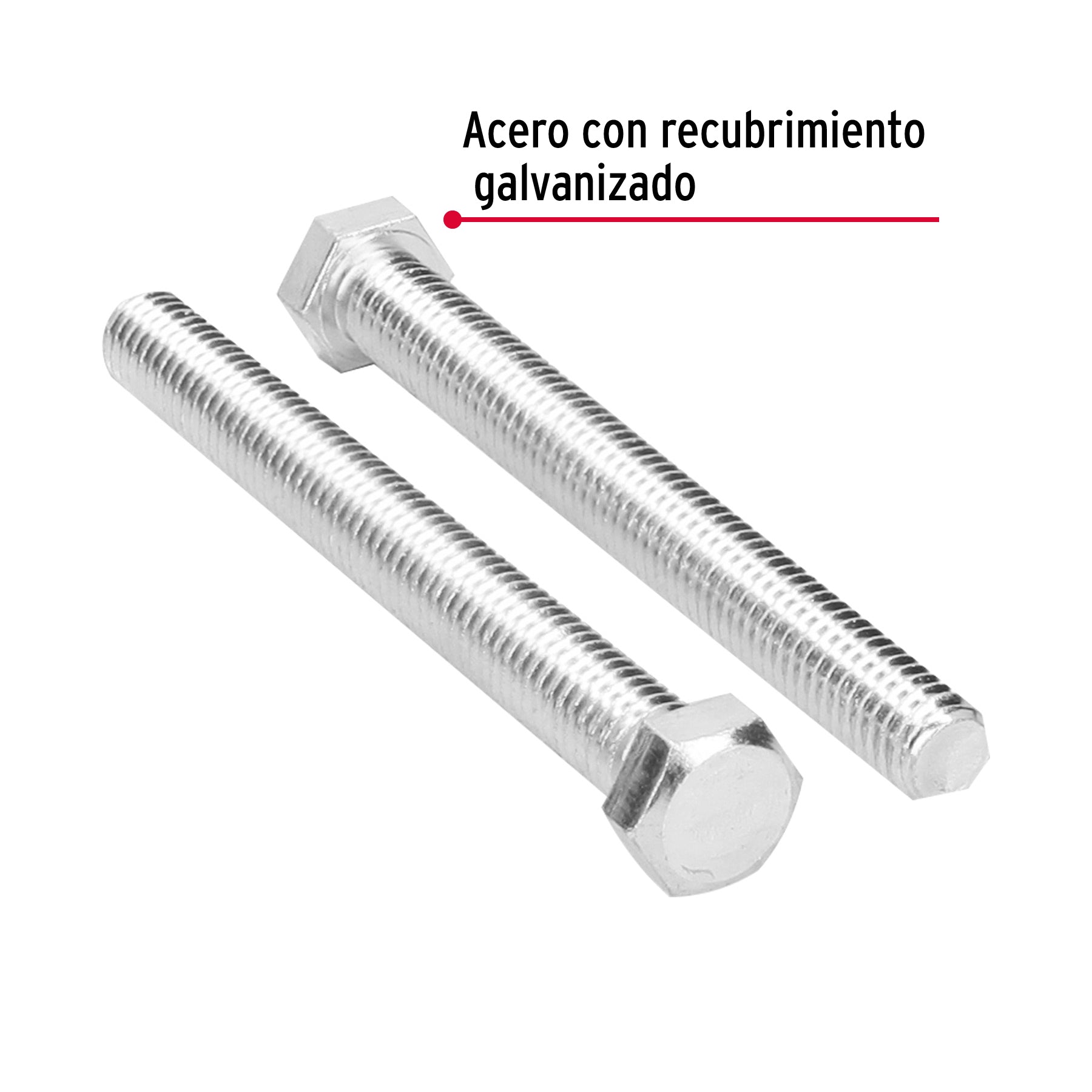 Bolsa con 20 tornillos 7/16" x 4" tipo máquina, FIERO