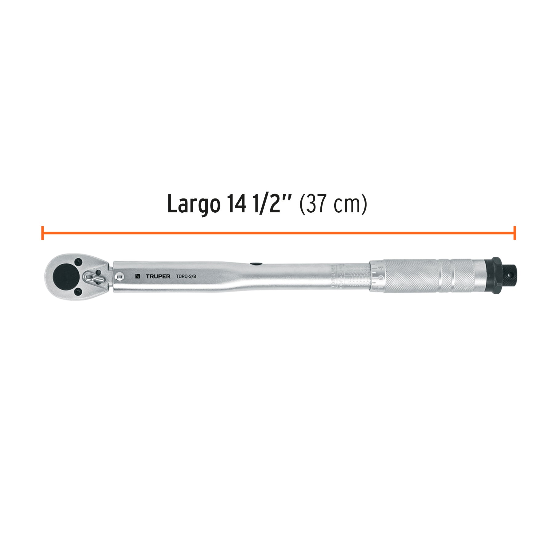 Torquímetro de trueno, dos lecturas, cuadro 3/8", TRUPER