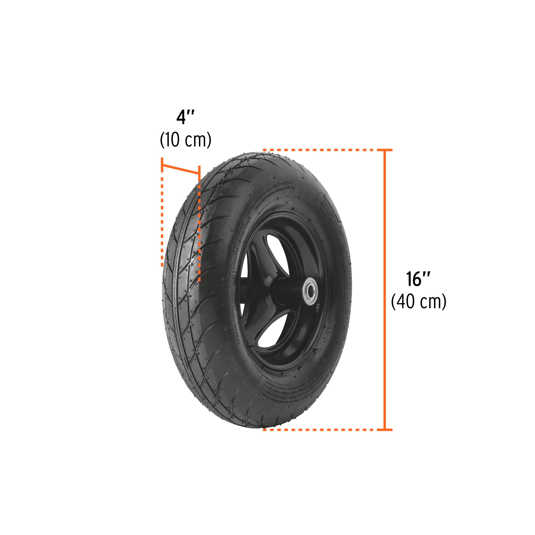 Carretilla concha plástica 6 ft3 Neumática b/madera, TRUPER