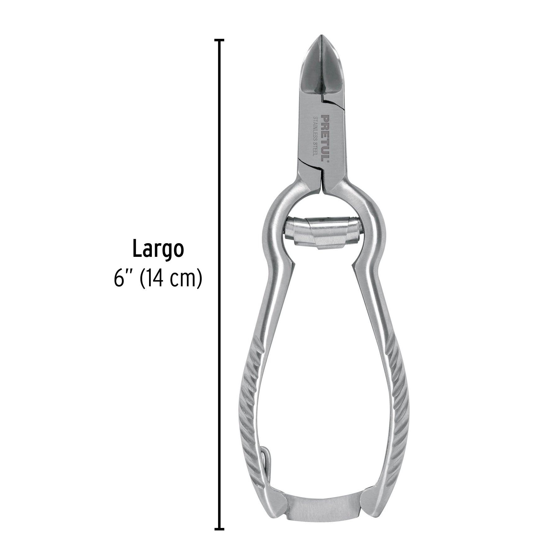 Alicate 6" de acero inoxidable para pedicure, PRETUL