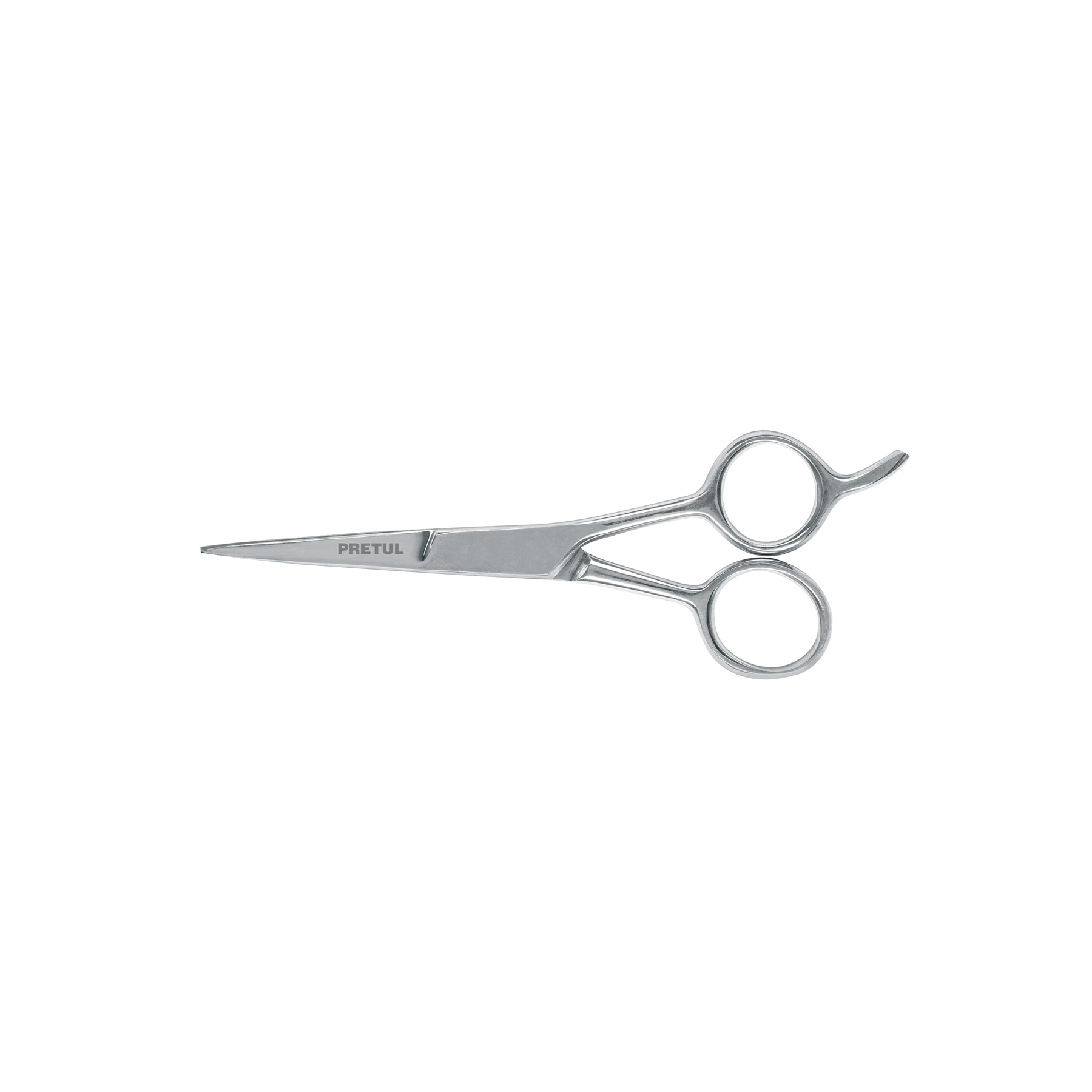 Tijera 5-1/2" estilista, con gancho, acero inoxidable,PRETUL
