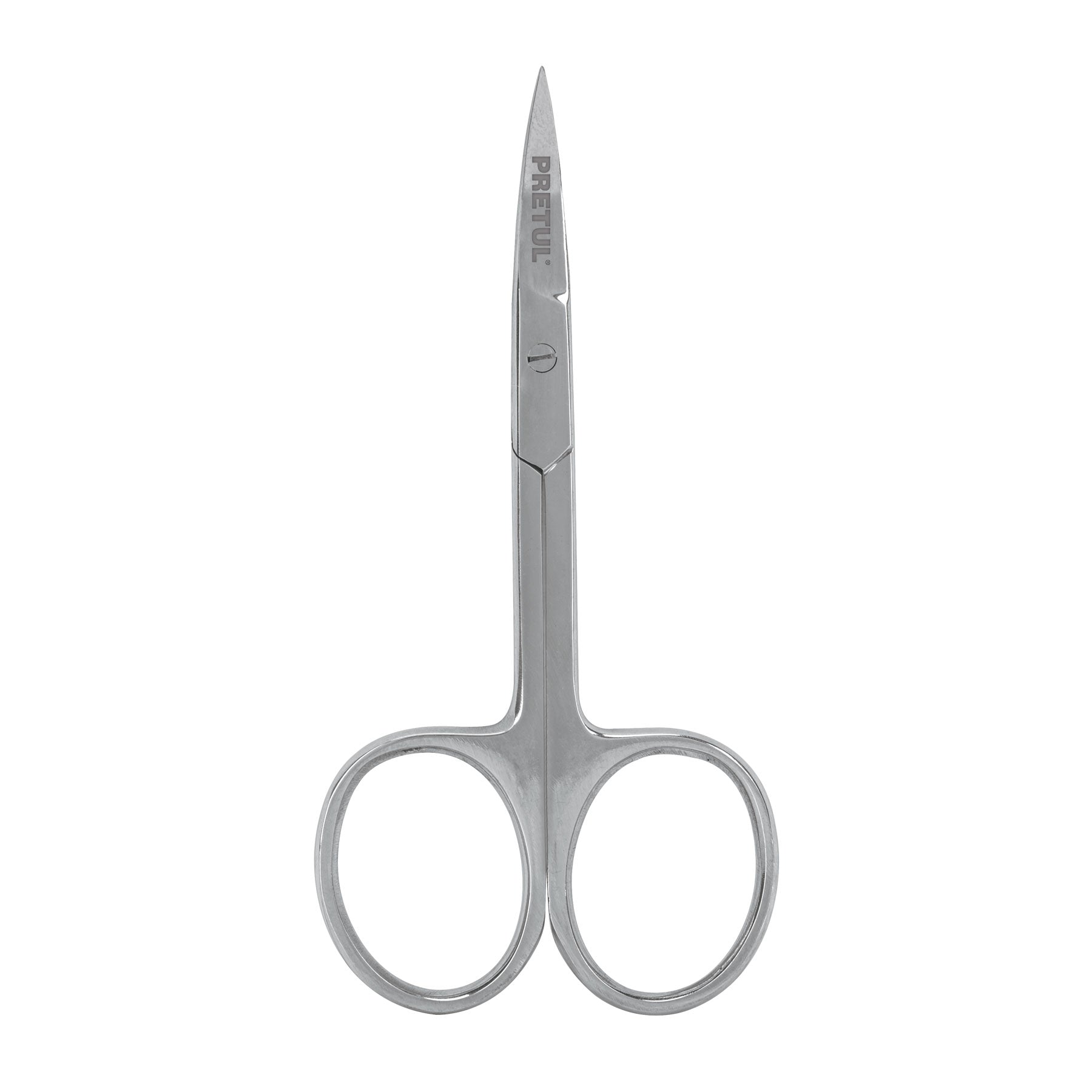 Tijera manicure 3-1/2" acero inoxidable, punta curva, PRETUL