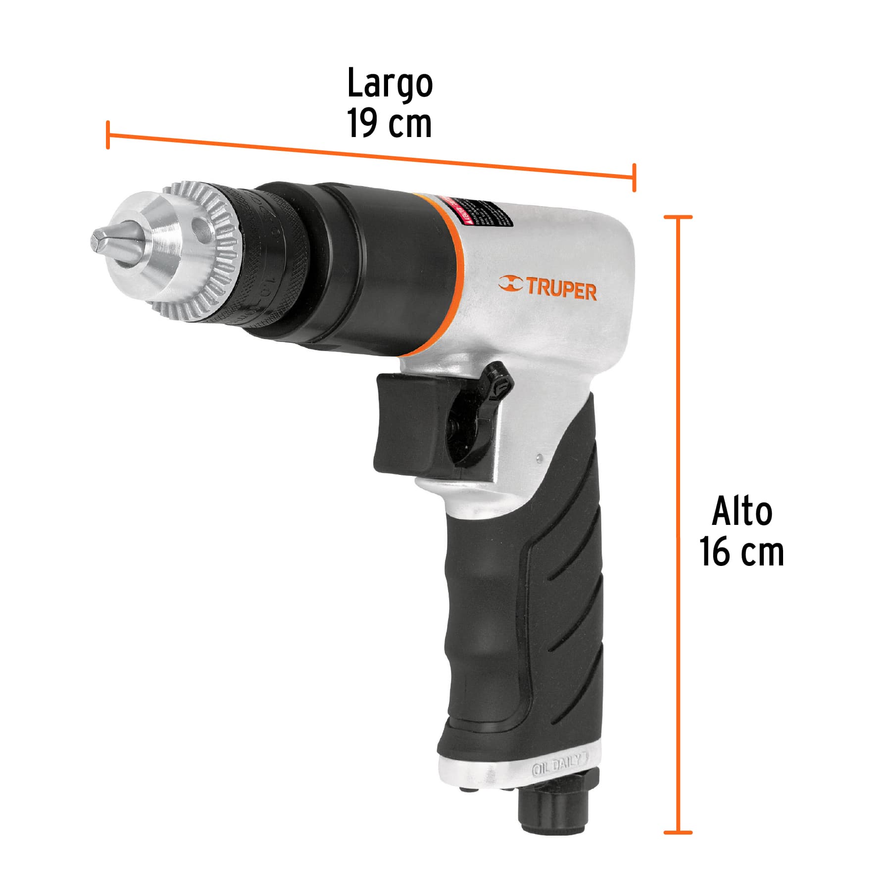 Taladro neumático reversible 3/8", TRUPER