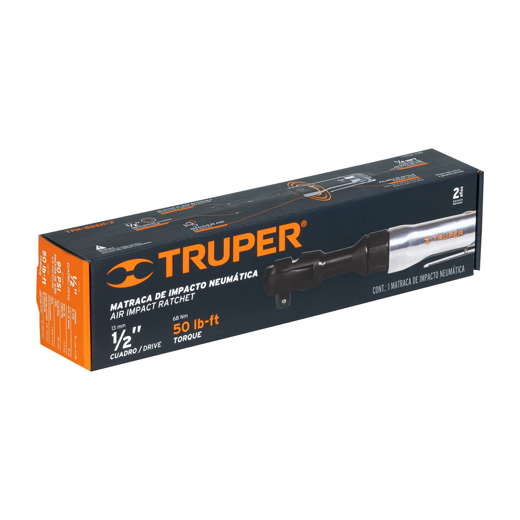 Matraca de impacto neumática 1/2", TRUPER