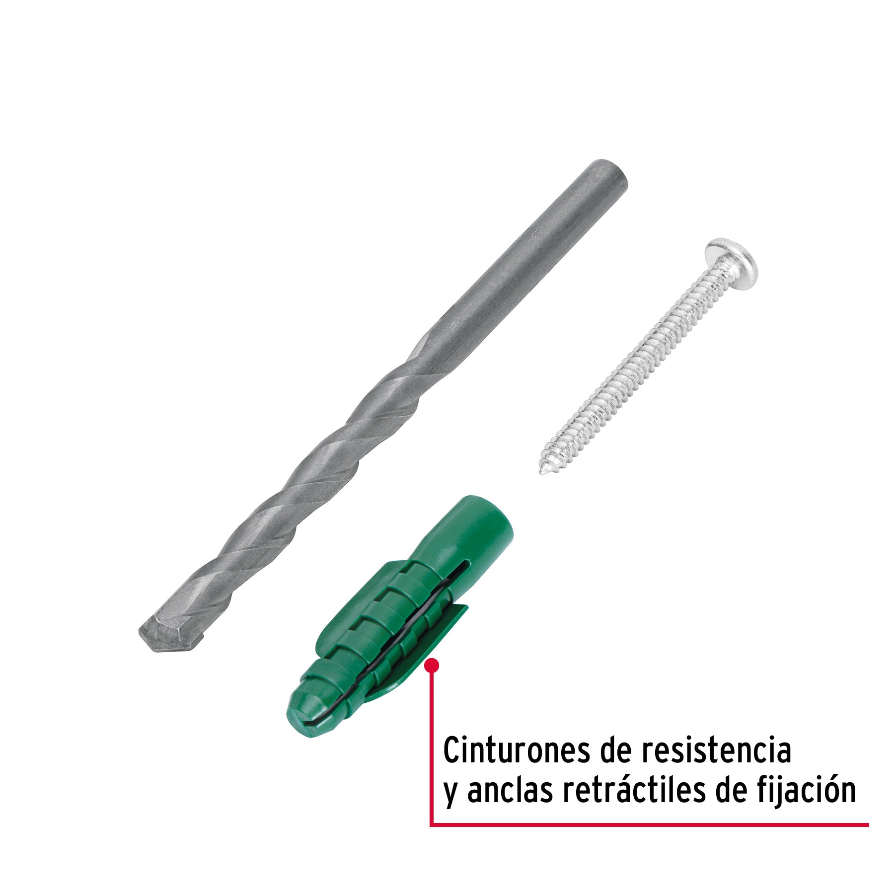 Kit de 20 taquetes 1/2" con pijas #14 y 1 broca 1/2", FIERO