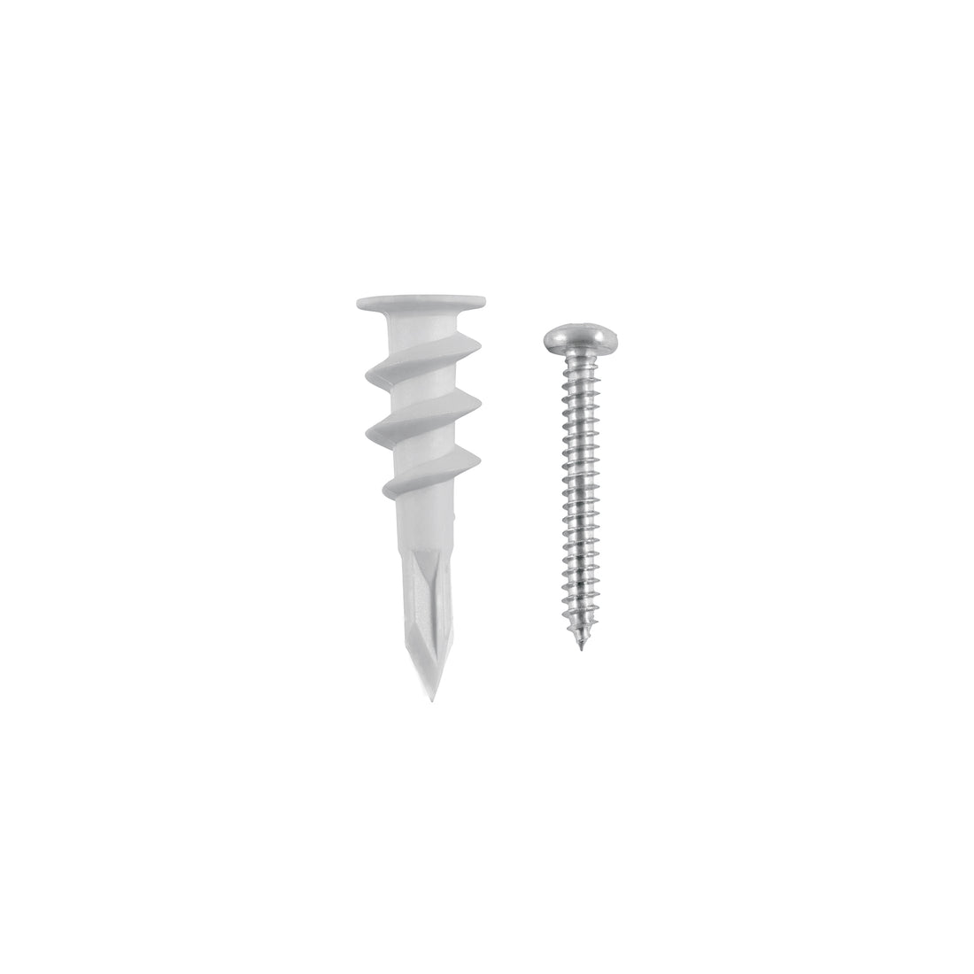 Kit 20 taquetes plásticos 1/2", p/panel de yeso con pijas #8