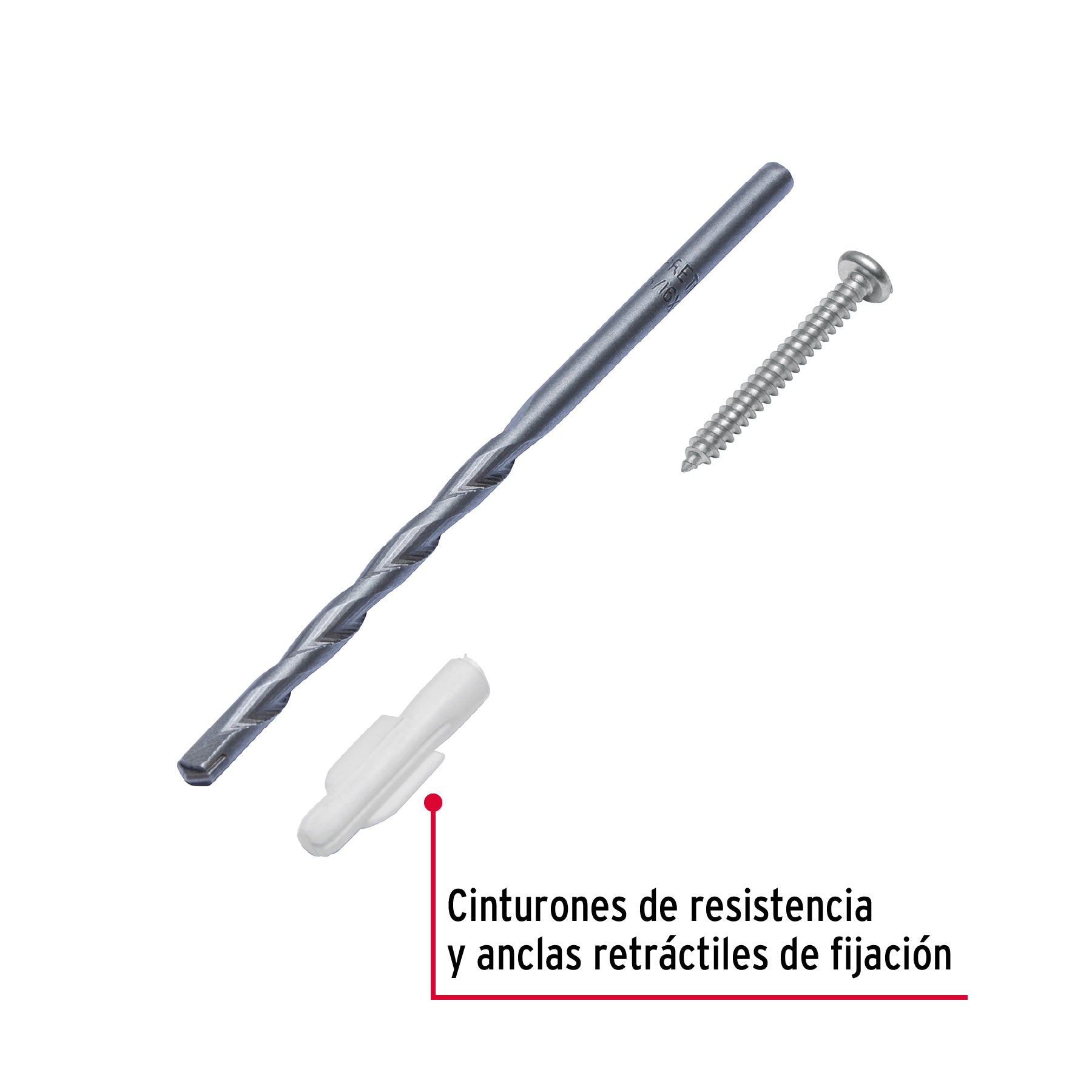 Kit de 20 taquetes 3/16" con pijas #6 y 1 broca 3/16", FIERO