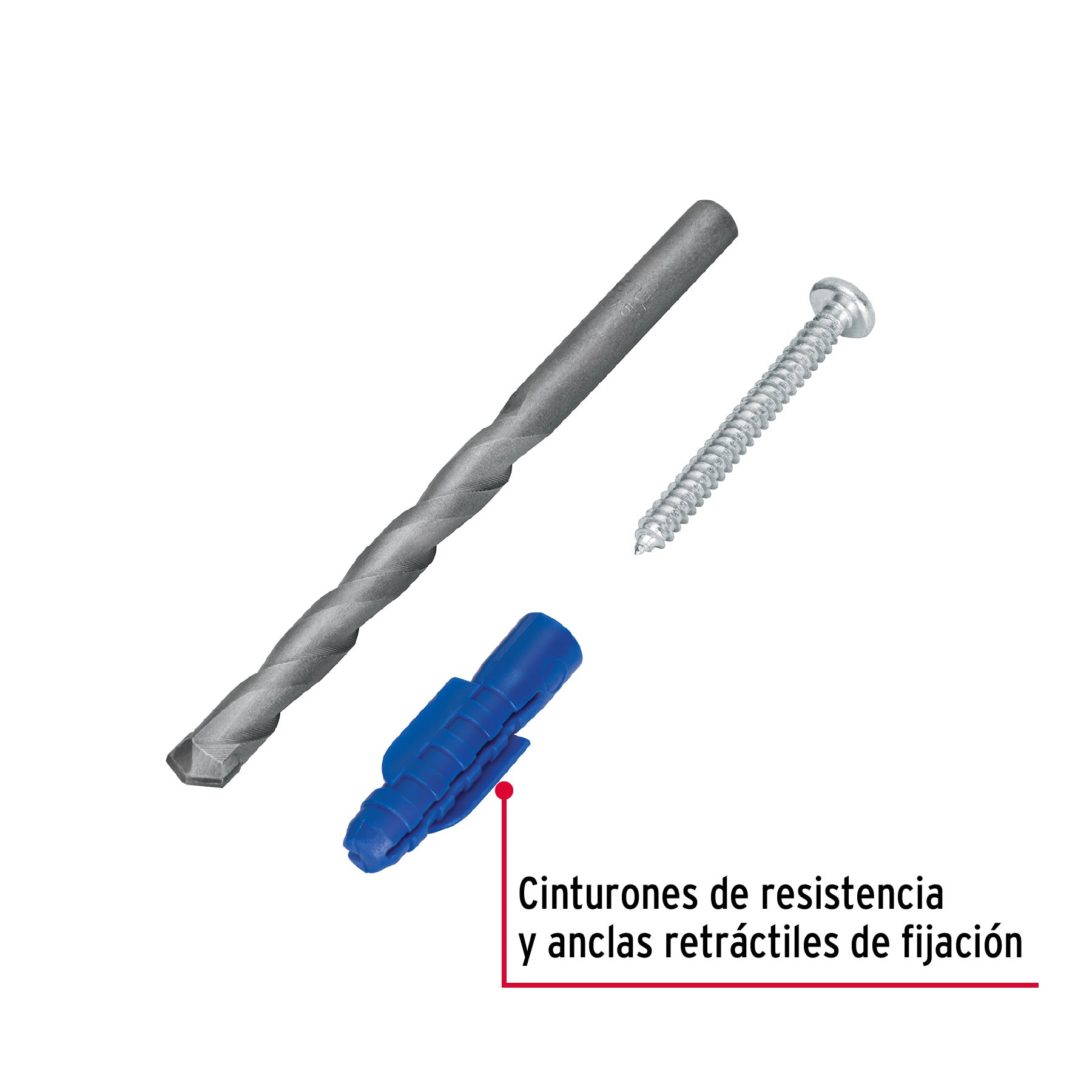 Kit de 20 taquetes 3/8" con pijas #12 y 1 broca 3/8", FIERO