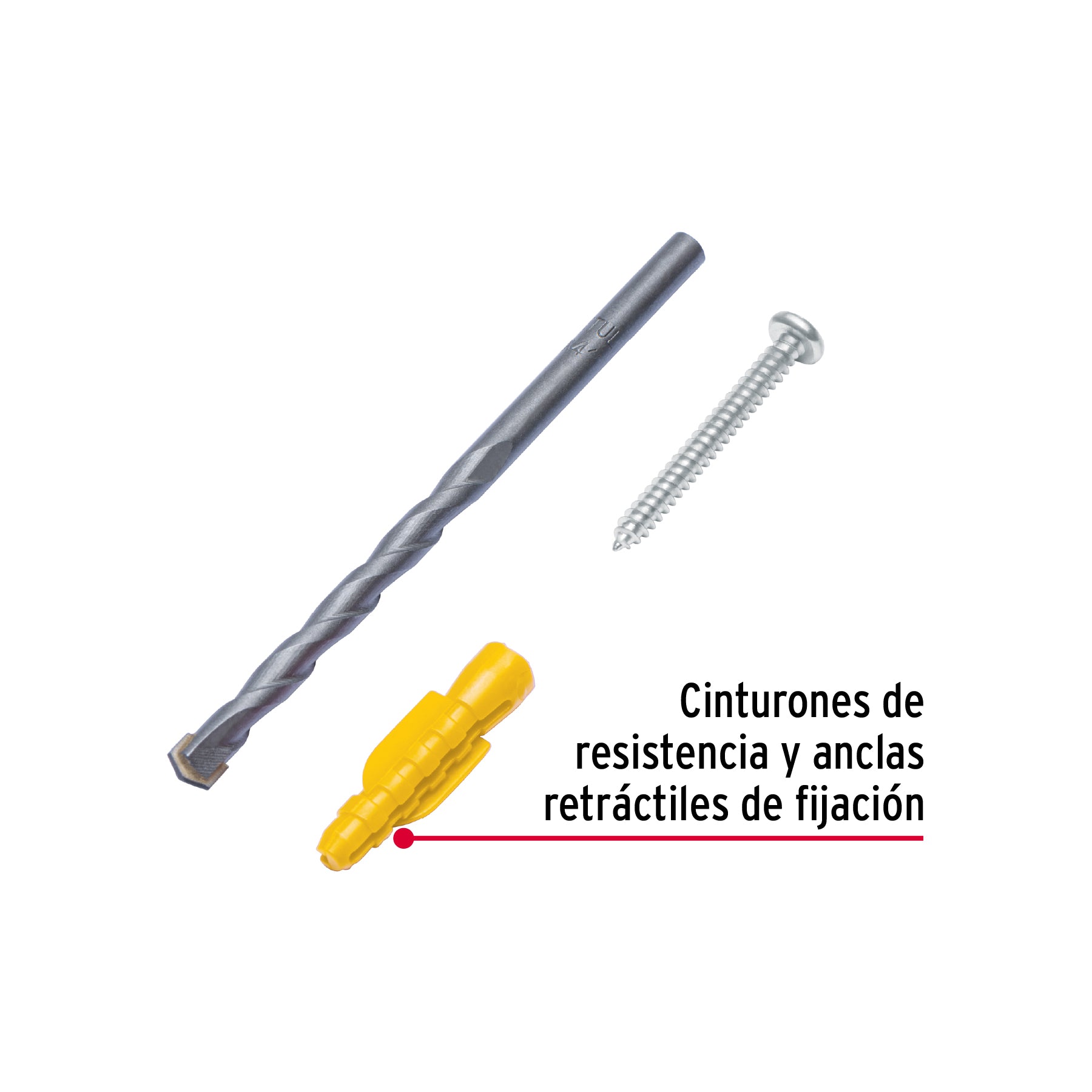 Kit de 20 taquetes 7/32" con pijas #8 y 1 broca 1/4", FIERO