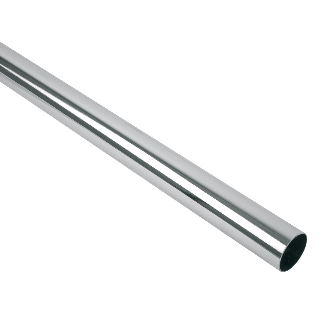 Tubo redondo para clóset, 3.0 m, acero cromado, HERMEX