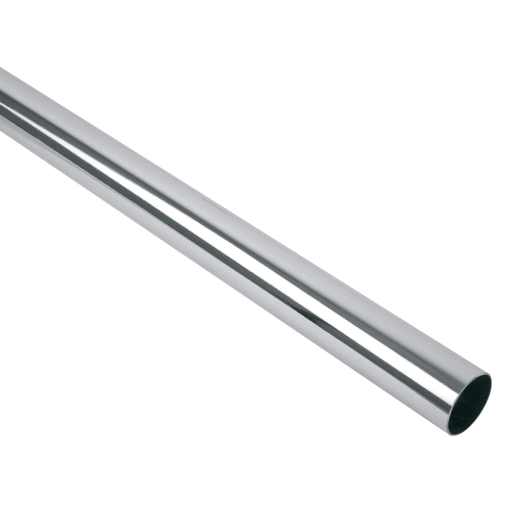 Tubo redondo para clóset, 3.0 m, acero cromado, HERMEX