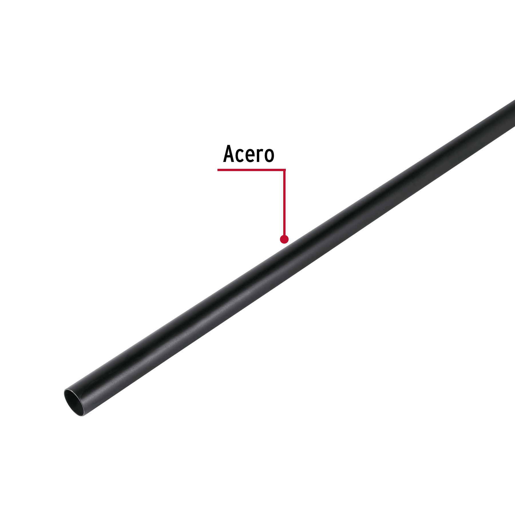 Tubo redondo de 3.0 m negro para closet, HERMEX