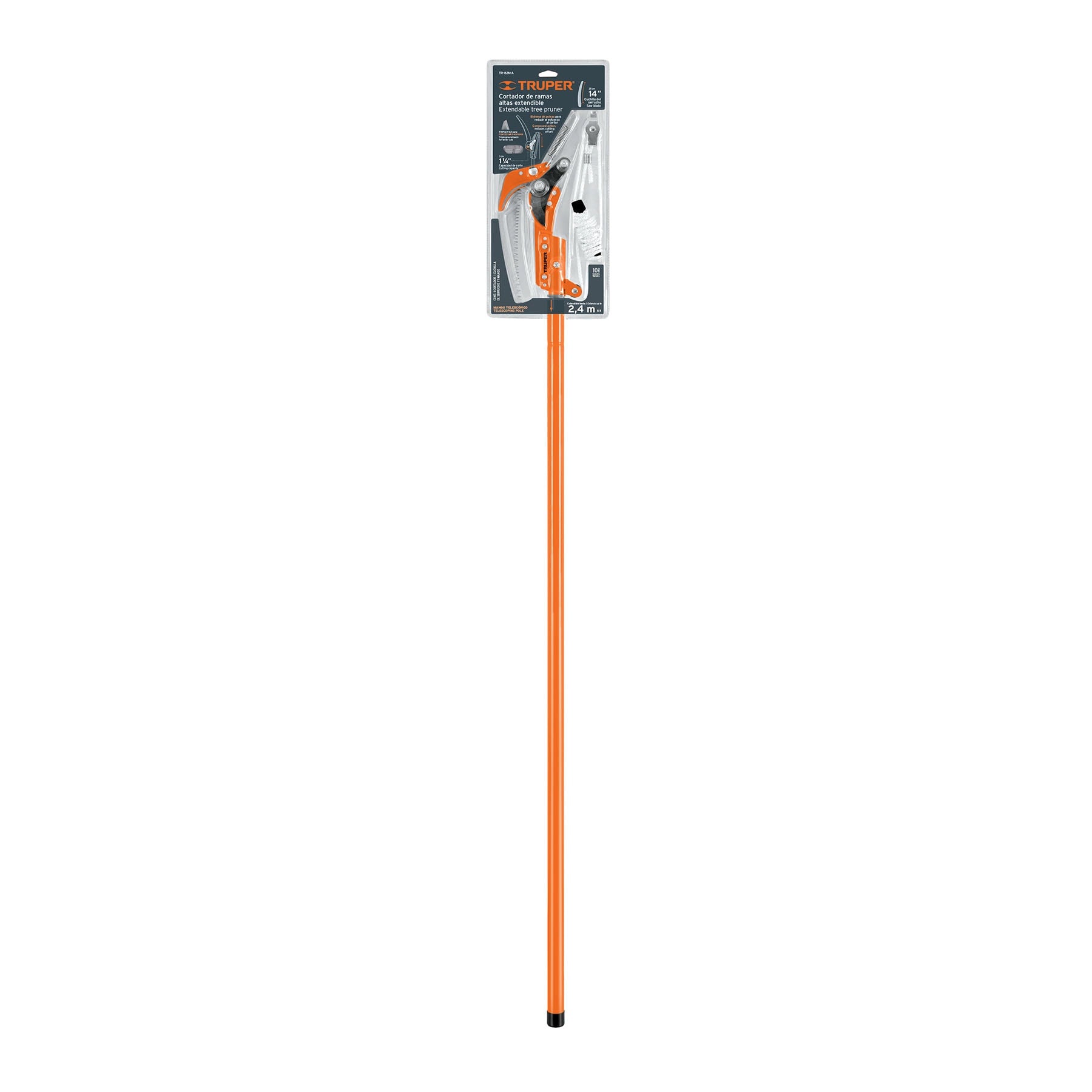 Cortador de ramas altas mango telescópico 2.4 m aluminio