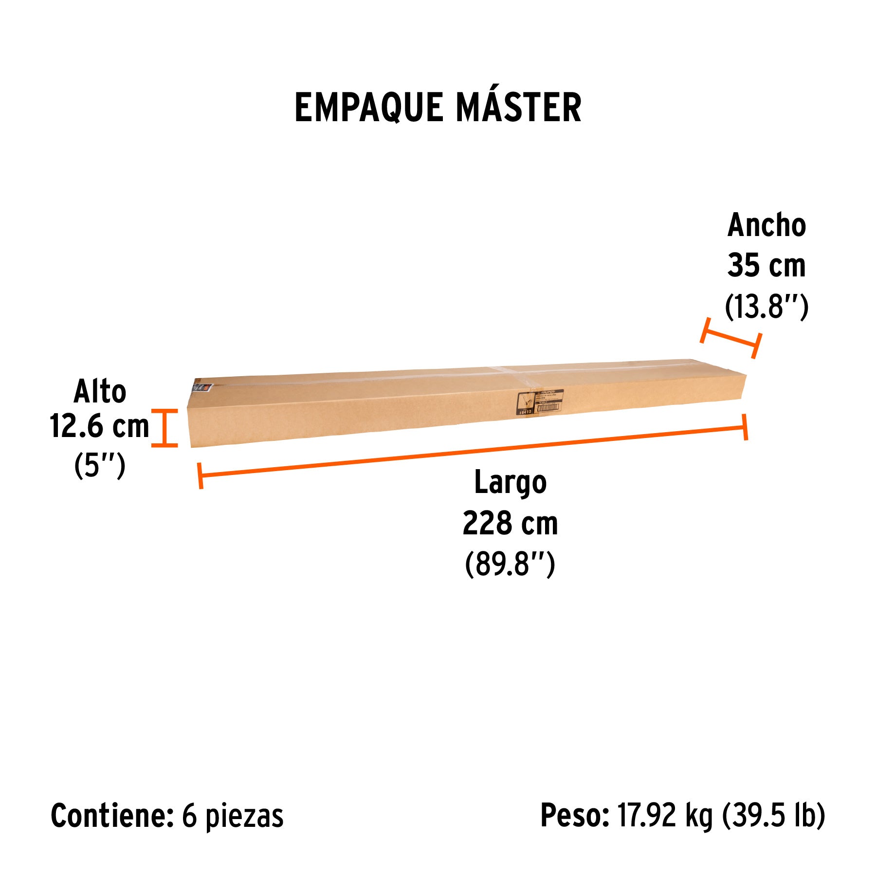Cortador de ramas altas mango telescópico 3.6 m fibra vidrio - Empaque
