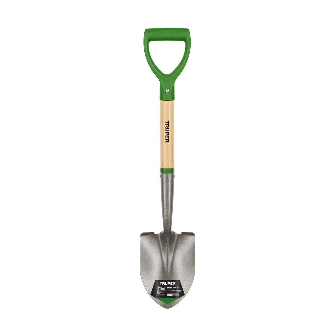 Pala cajuelera redonda, puño "D" mango de madera, TRUPER