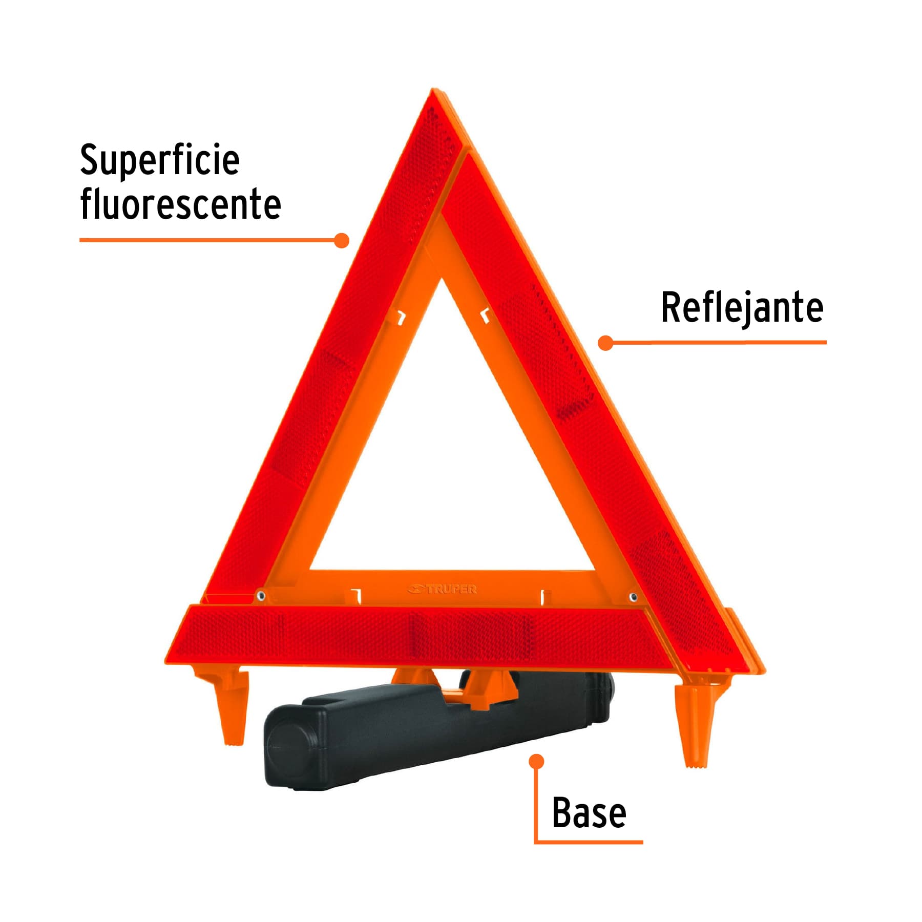 Triángulo de seguridad, 11", TRUPER