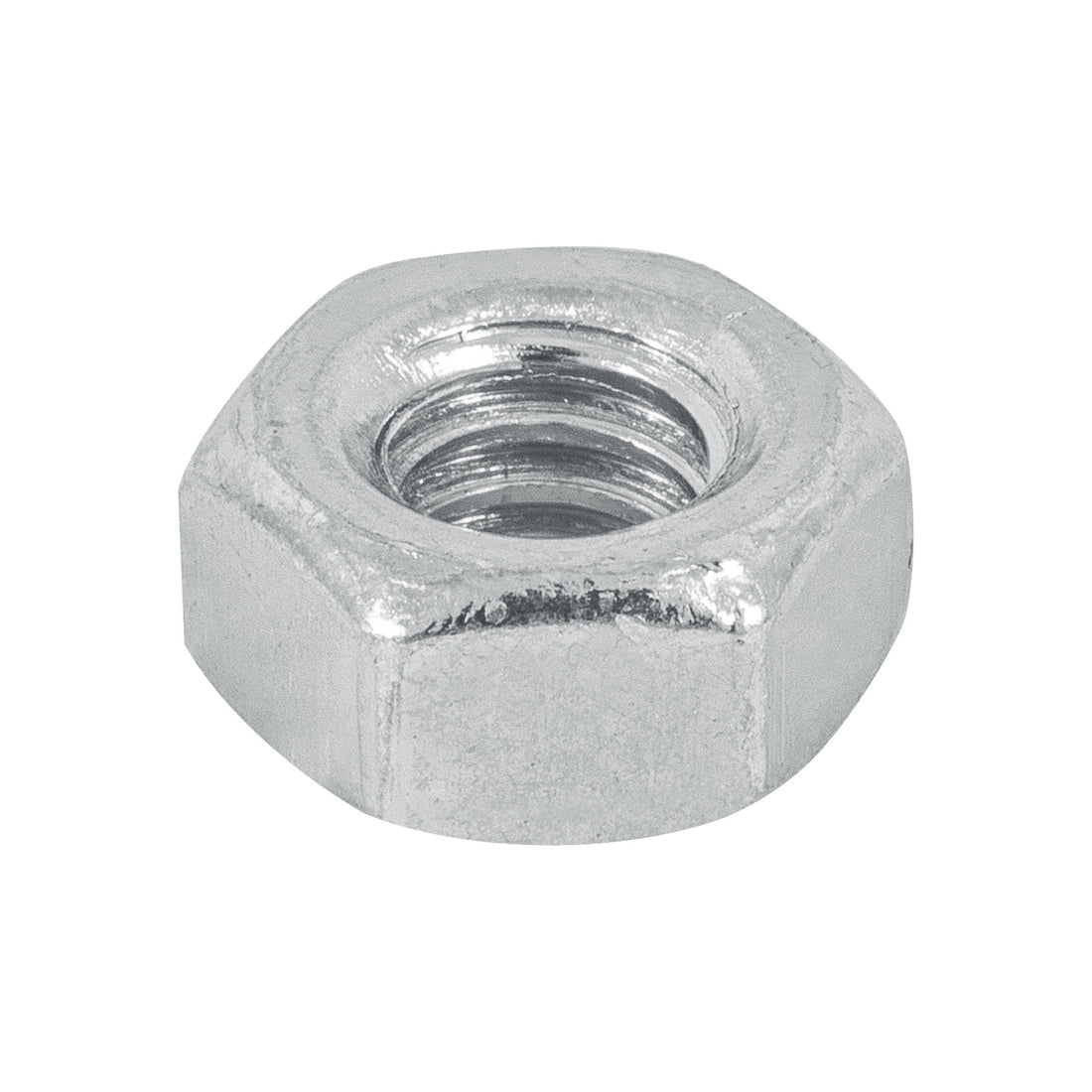 Bolsa con 250 tuercas 1/4" hexagonales de acero galvanizado