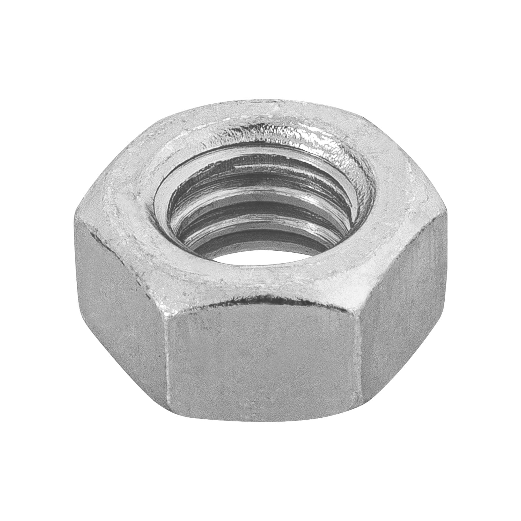 Bolsa con 150 tuercas 5/16" hexagonales de acero galvanizado