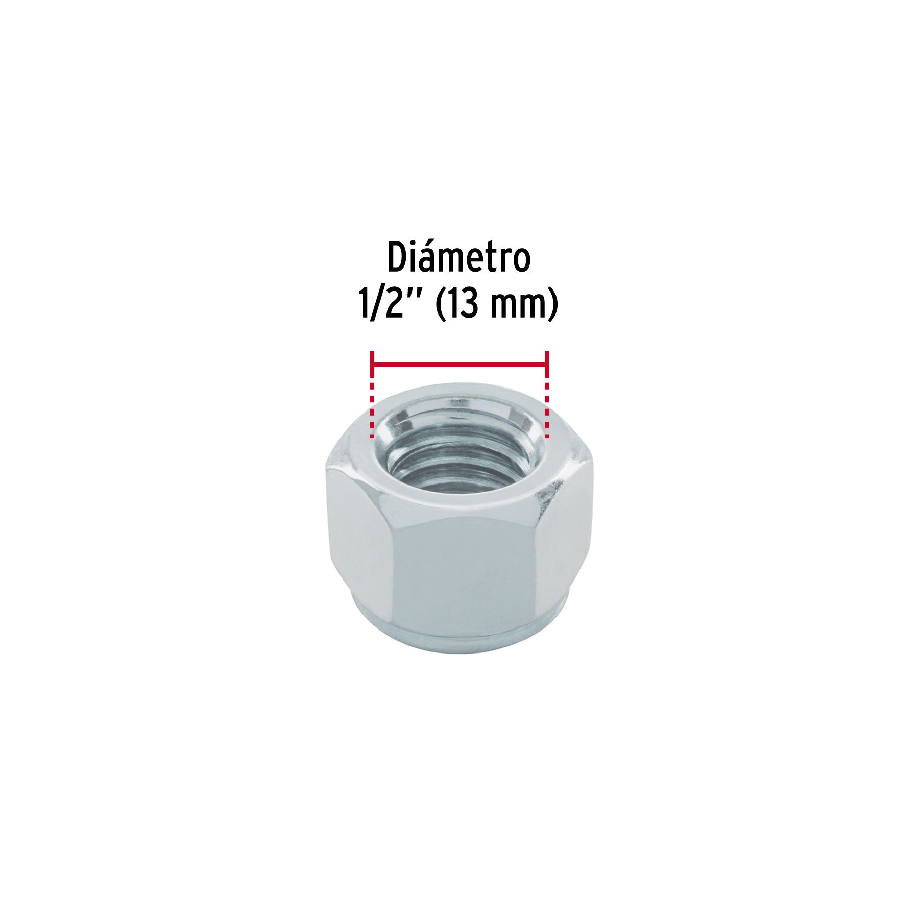 Bolsa con 50 tuercas de seguridad, 1/2" , FIERO