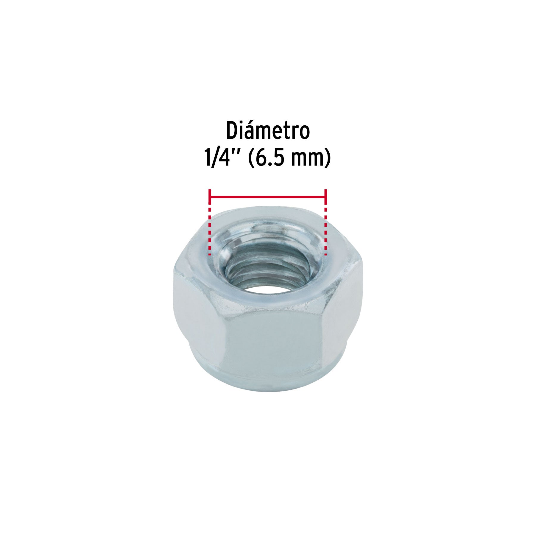 Bolsa con 250 tuercas de seguridad, 1/4" , FIERO