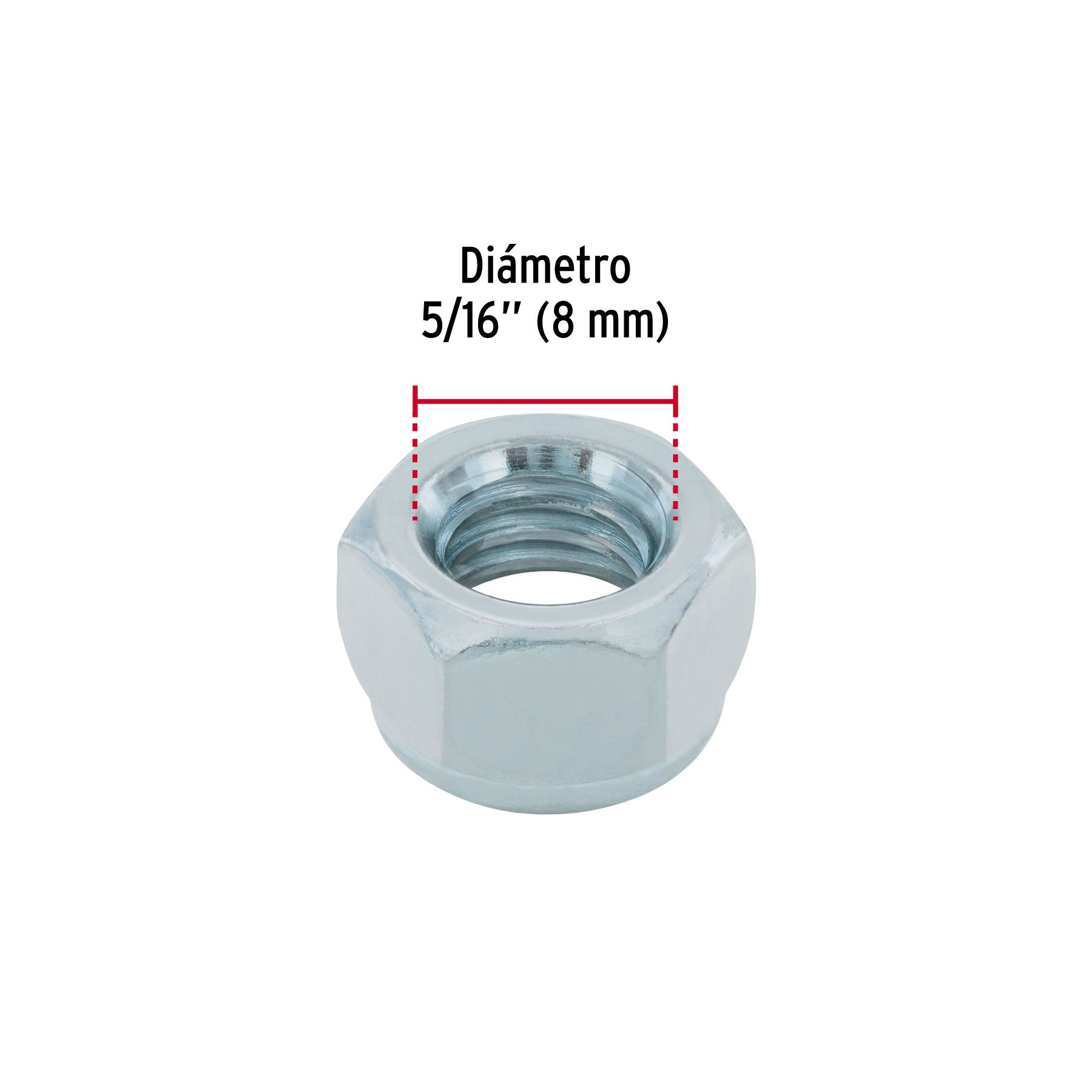 Bolsa con 150 tuercas de seguridad, 5/16" , FIERO