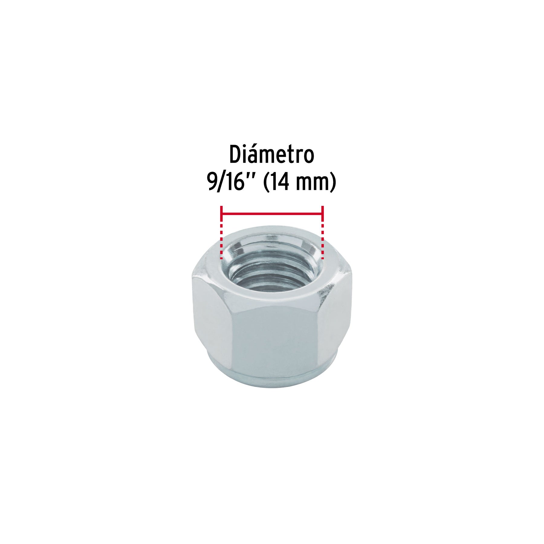 Bolsa con 30 tuercas de seguridad 9/16", FIERO