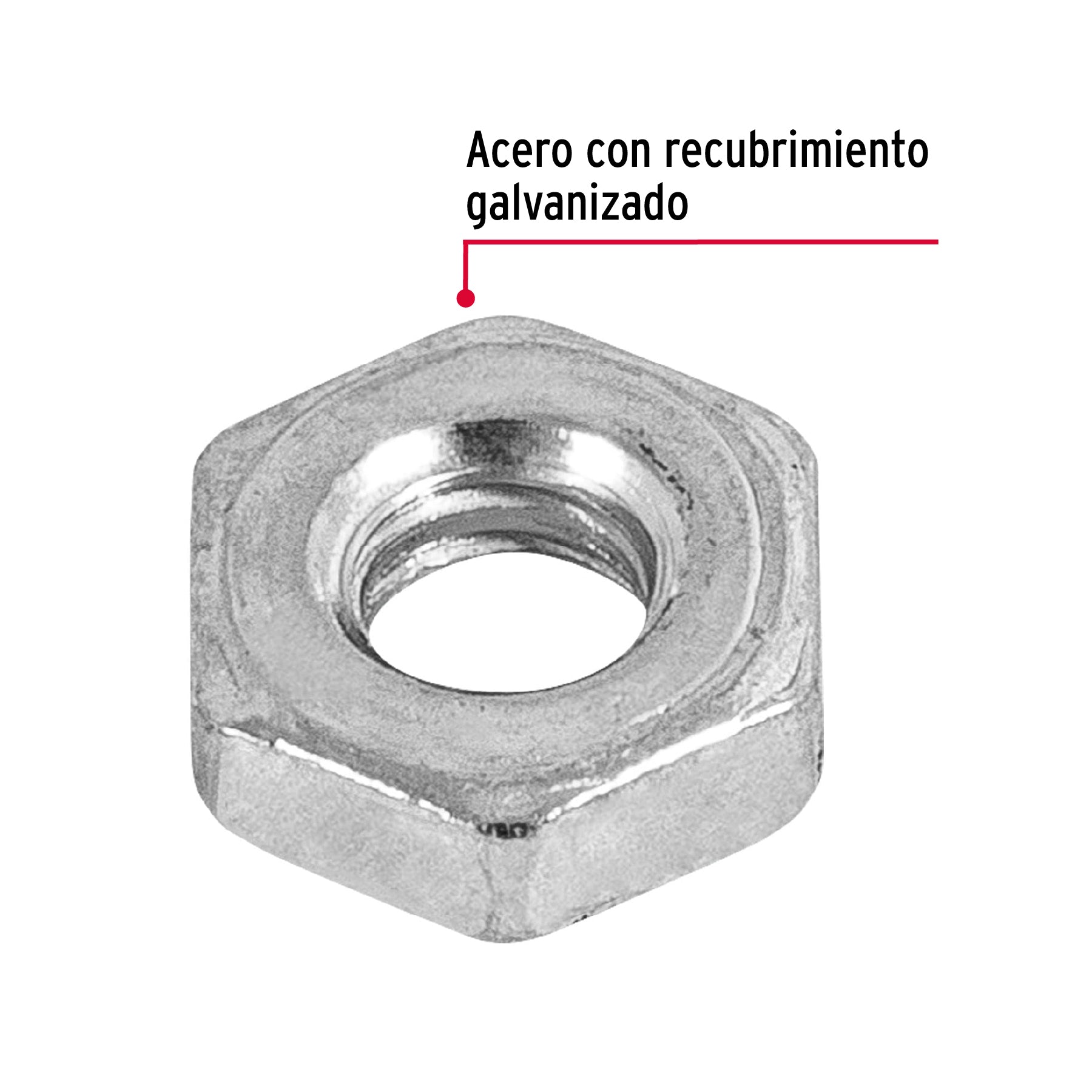 Bolsa con 600 tuercas 3/16" hexagonales tipo Sakamura, FIERO