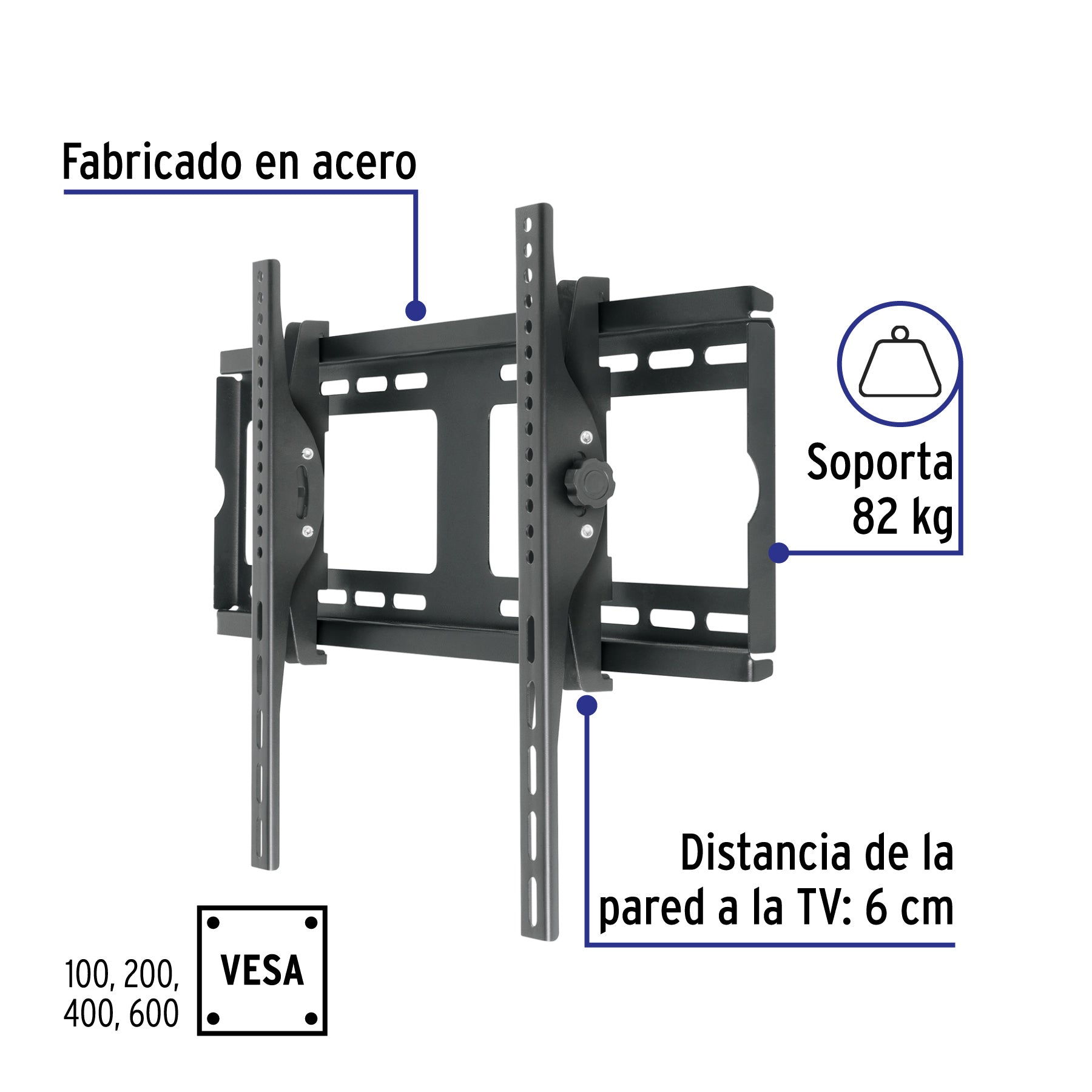 Soporte para pantallas de 26" a 65" con movimiento angular