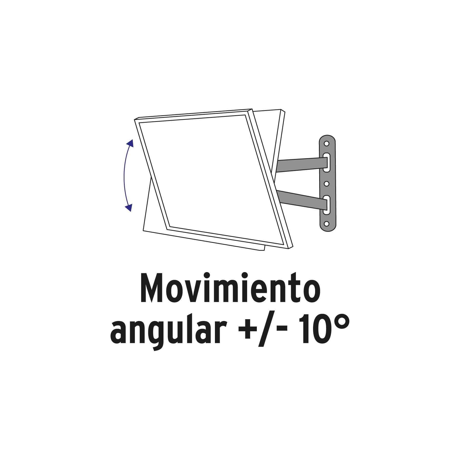 Soporte para pantallas de 26" a 65" con movimiento angular