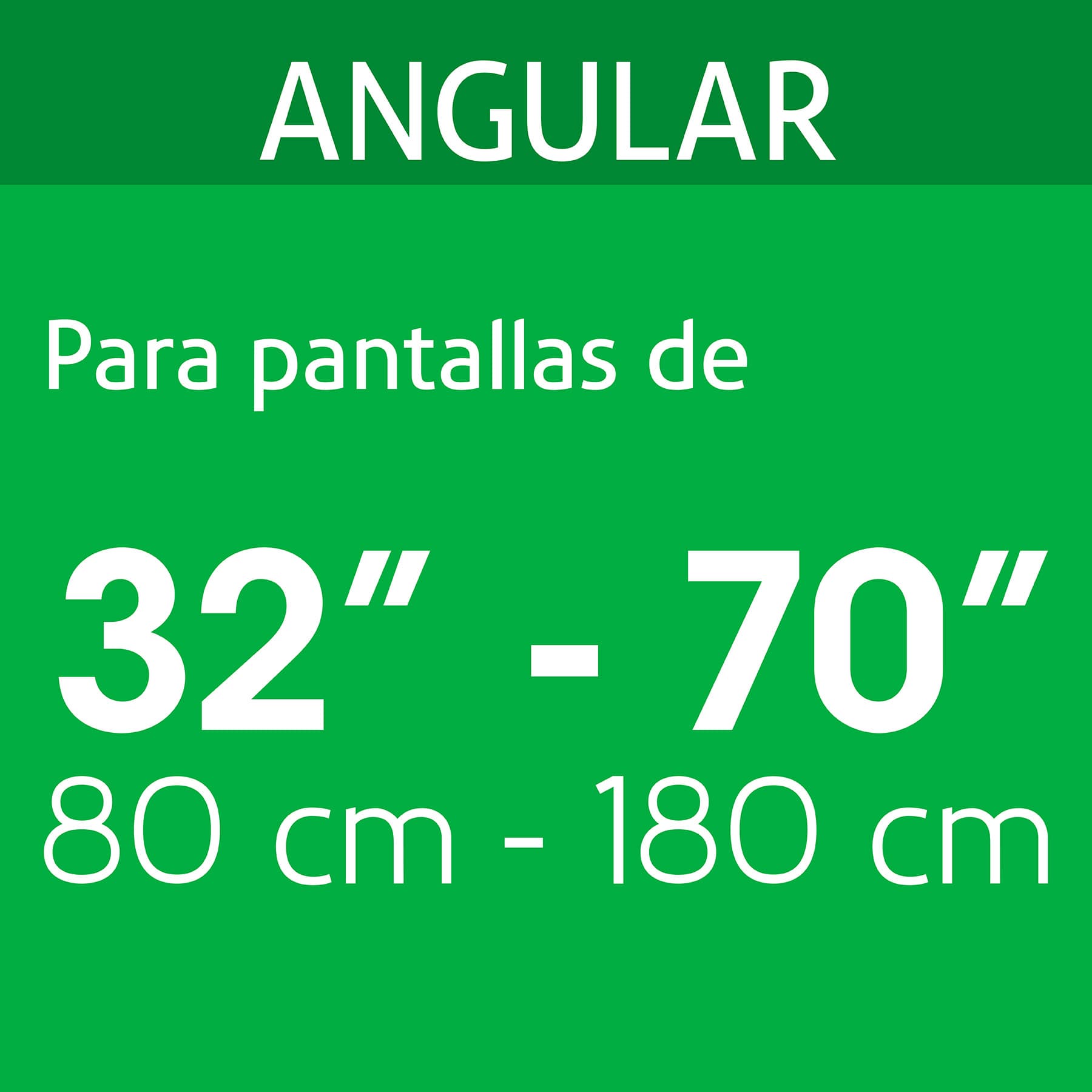 Soporte para pantallas de 32" a 70" con movimiento angular
