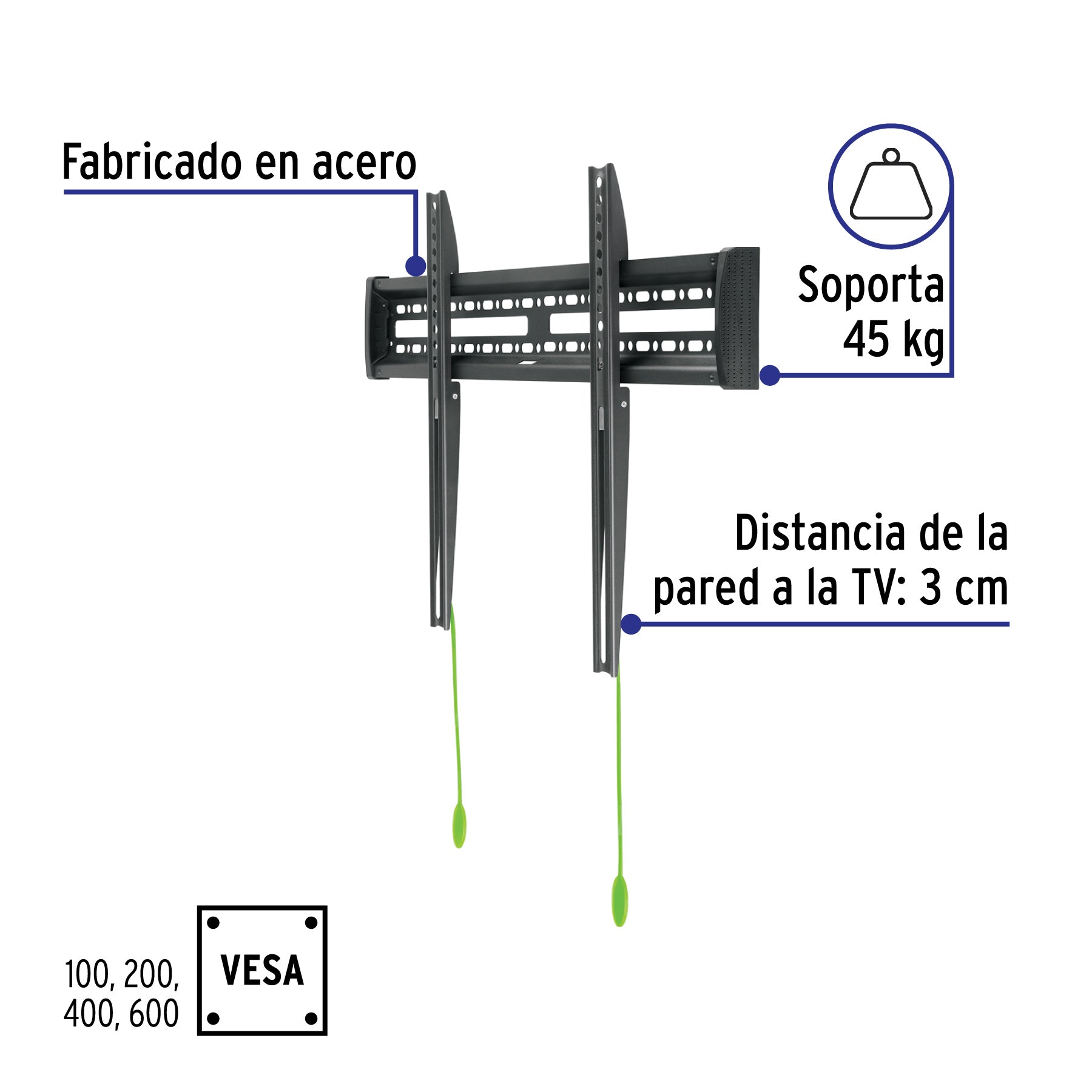 Soporte para pantallas de 32" a 70", fijo, VOLTECK