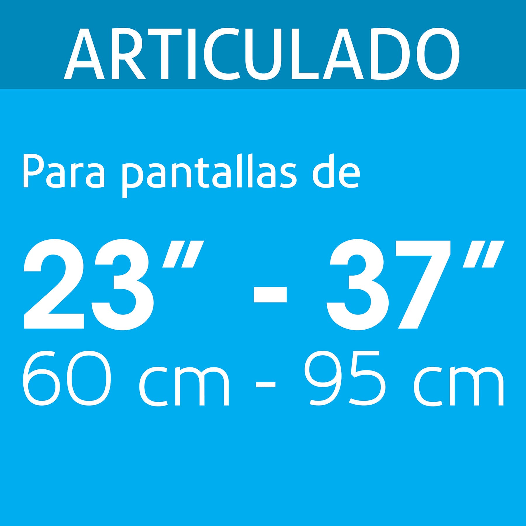 Soporte para pantallas 23" a 37" mov. angular y articulado