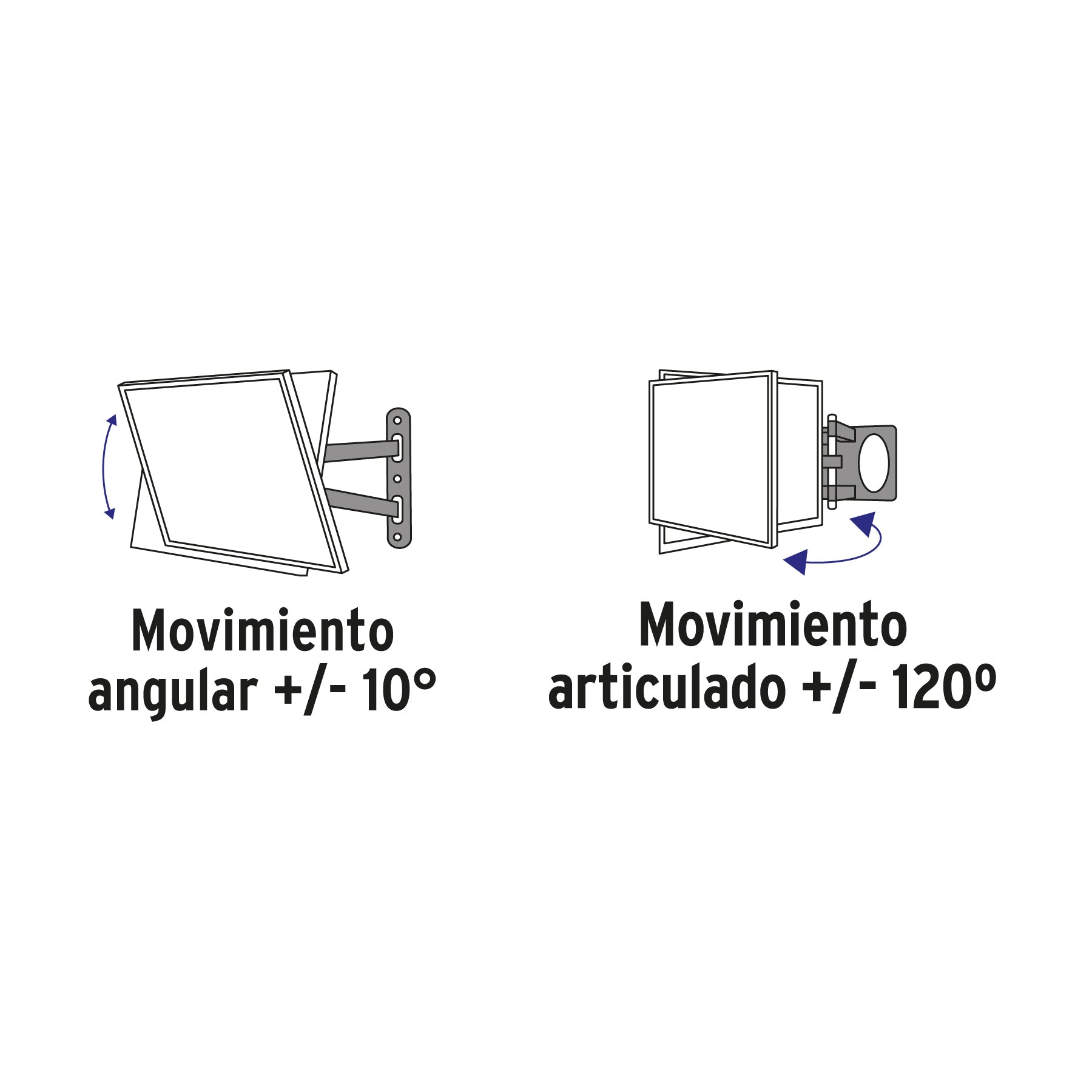 Soporte para pantallas 26" a 65" mov. angular y articulado