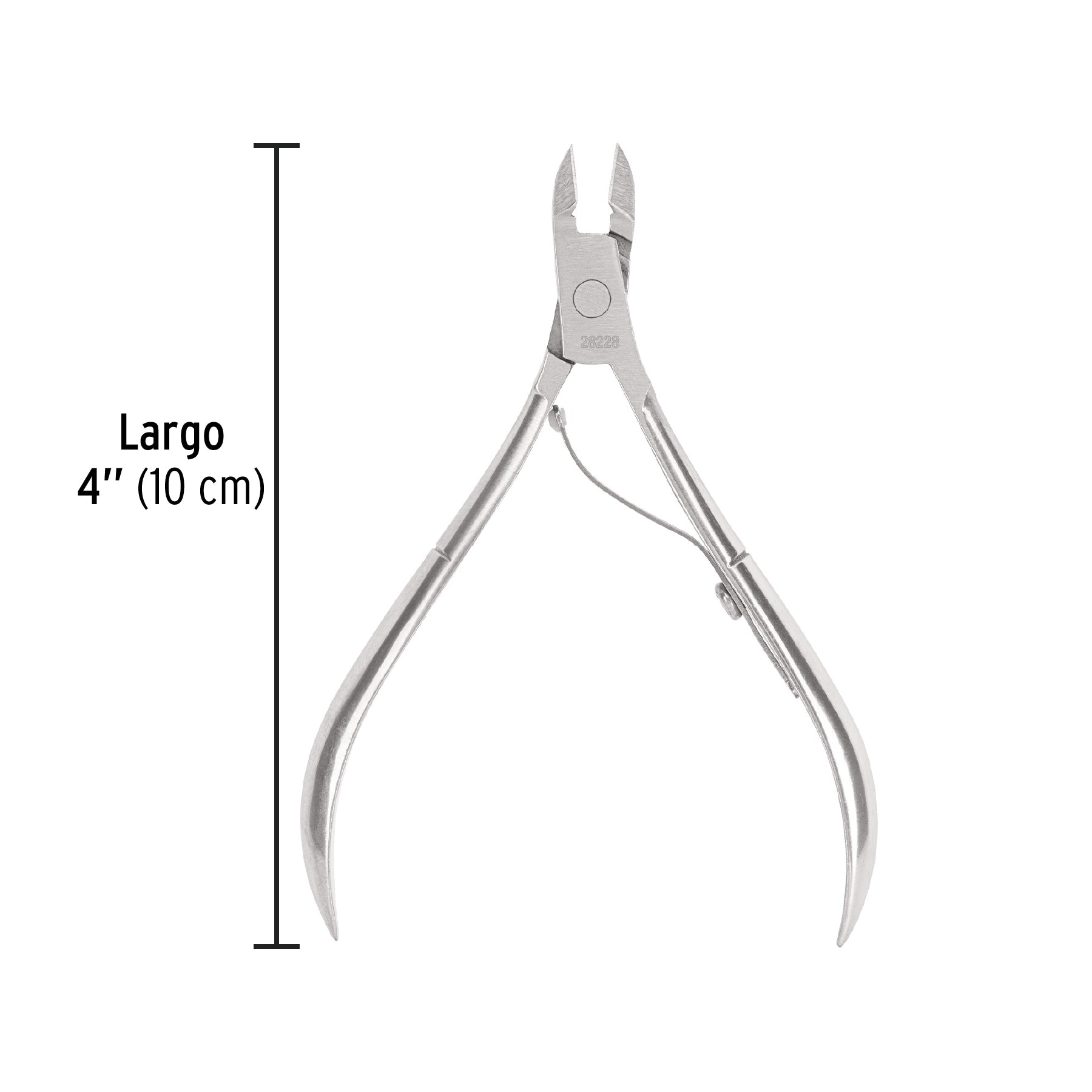 Alicate para manicure 4", cabeza recta, punta corta, PRETUL