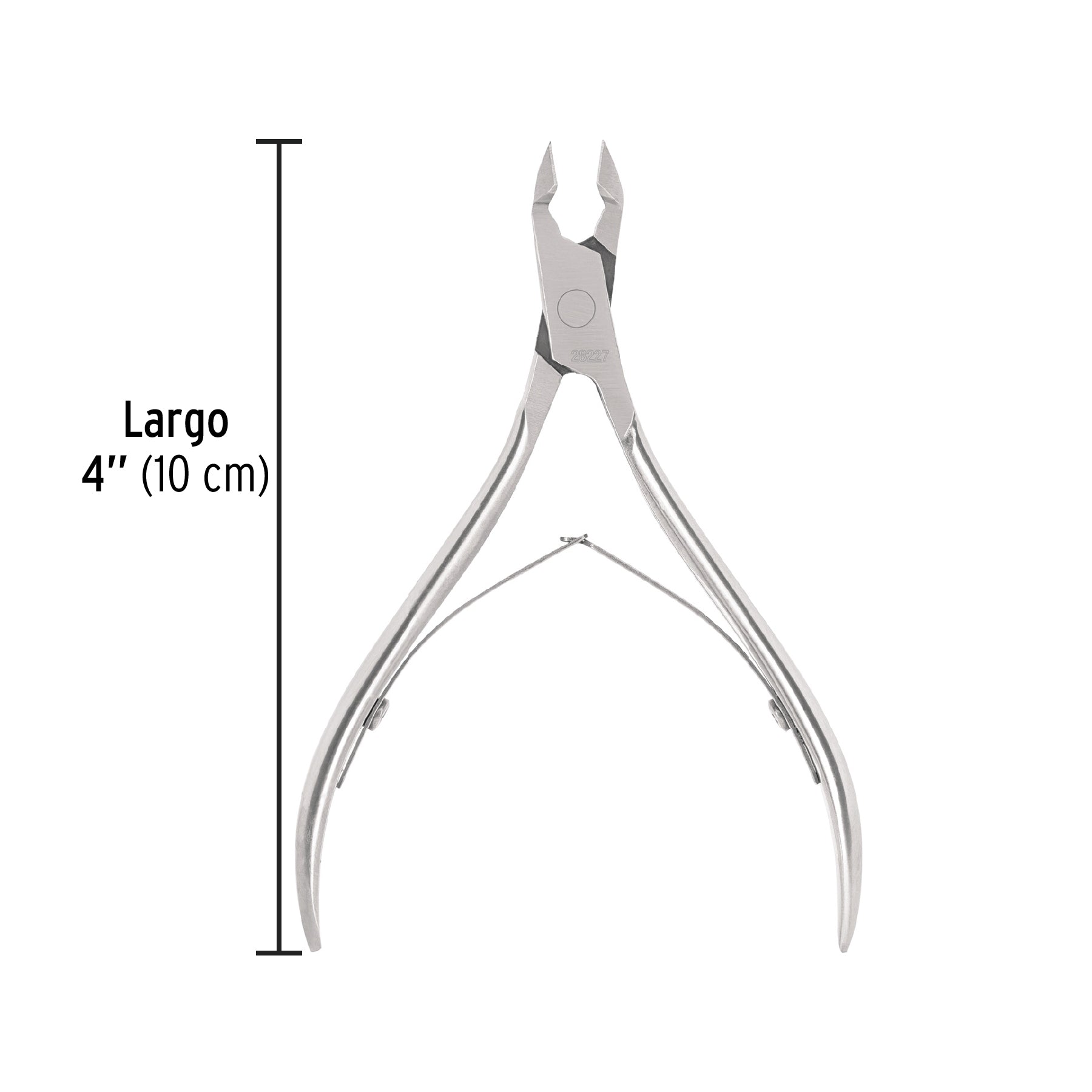 Alicate para manicure 4" cabeza recta, punta mediana, PRETUL