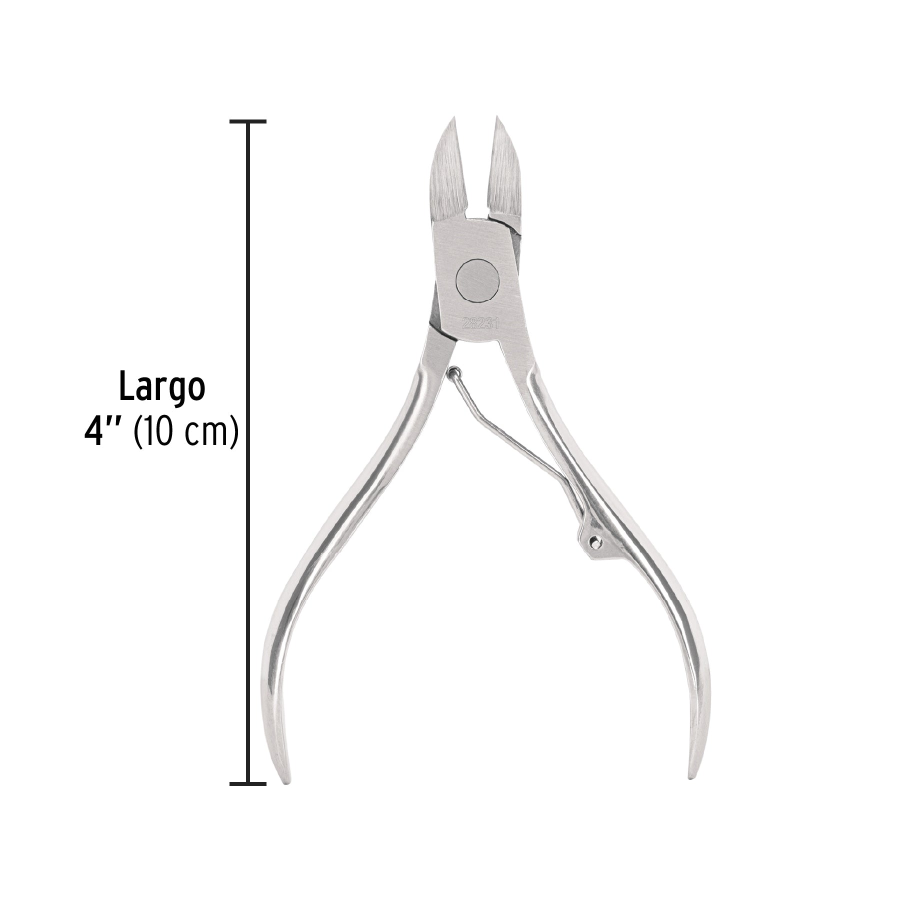Alicate para pedicure 4", cabeza curva, punta fina, PRETUL