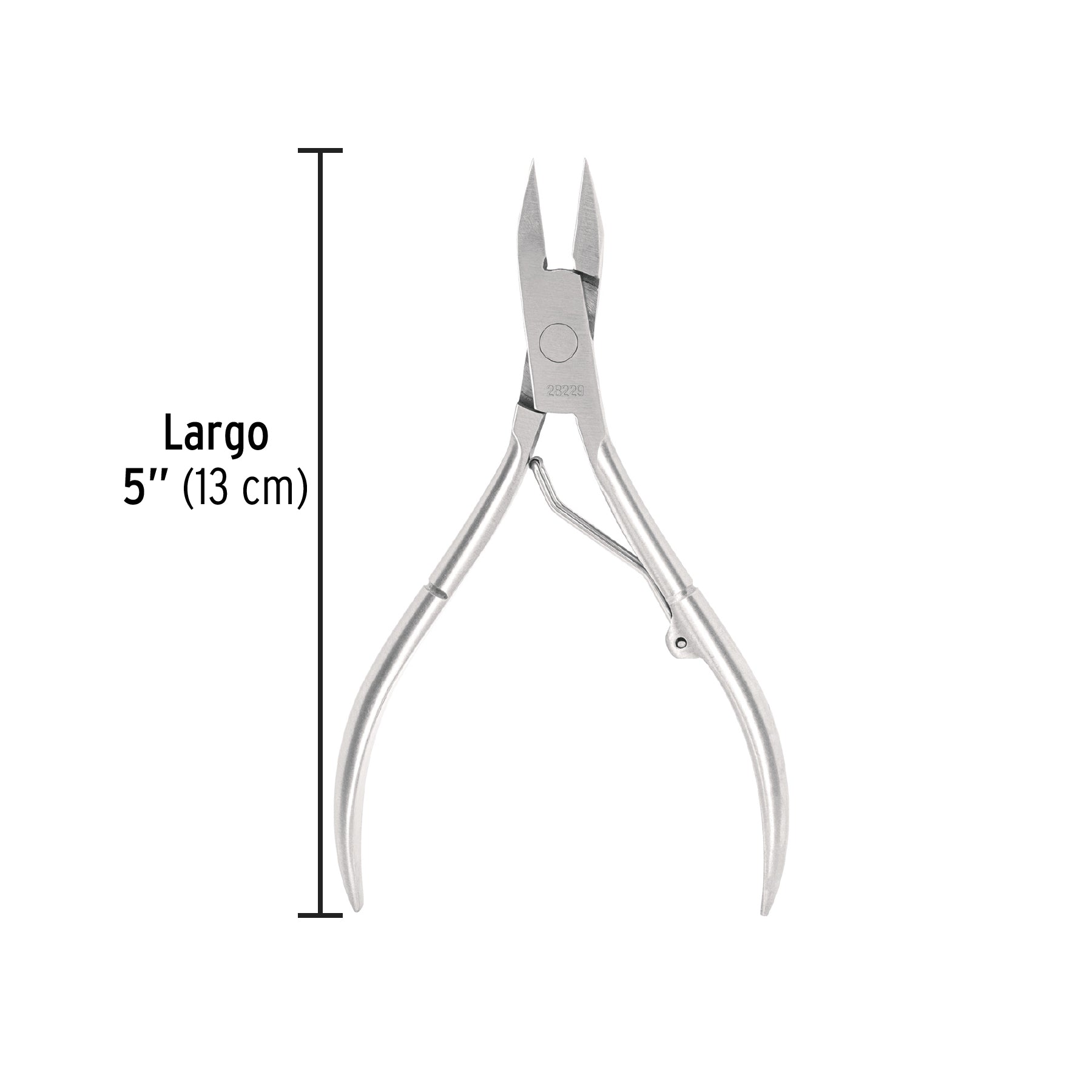 Alicate para pedicure 5" cabeza plana punta extrafina,PRETUL