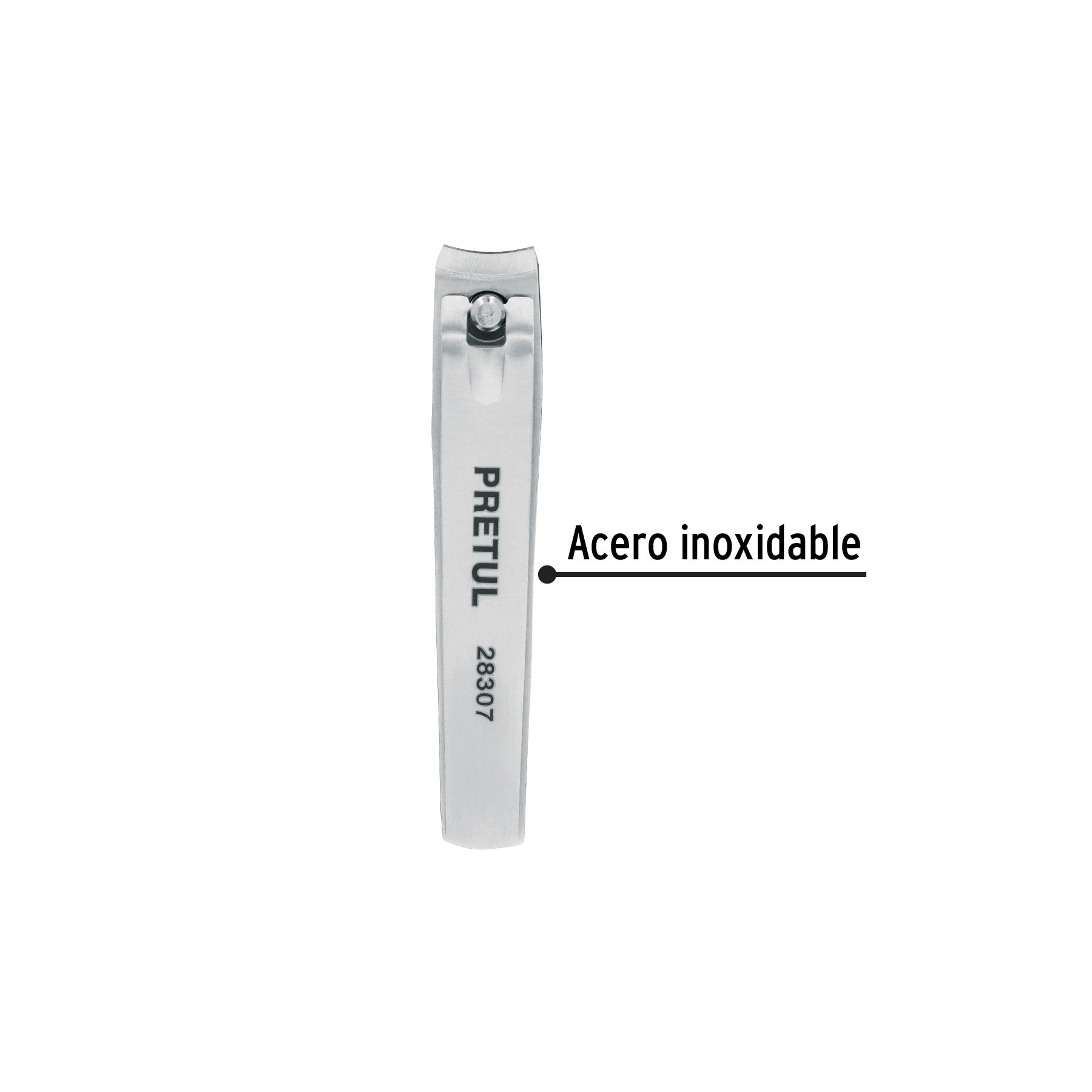 Cortaúñas 3" acero inoxidable, PRETUL