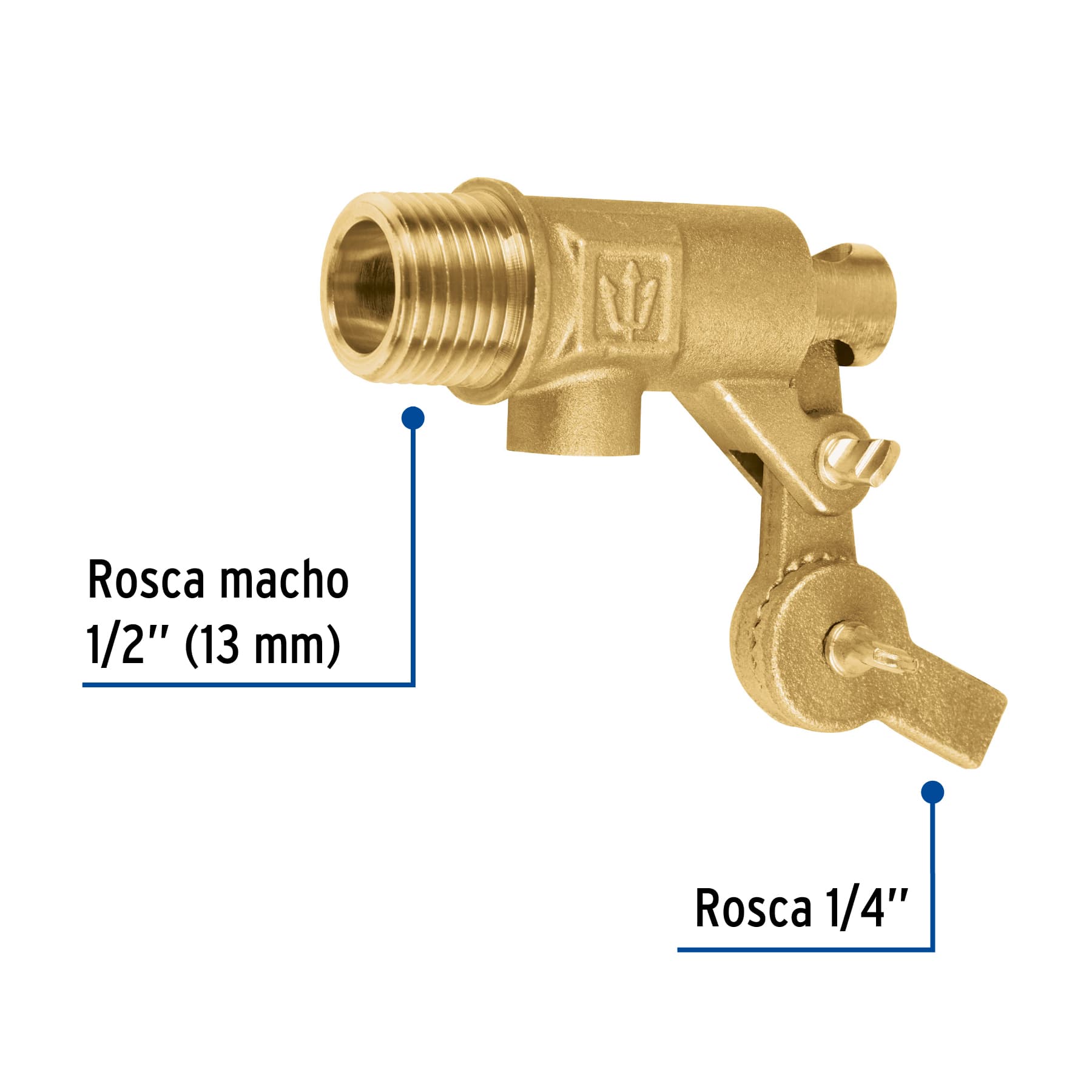 Válvula de flotador de latón 1/2", reforzada, FOSET