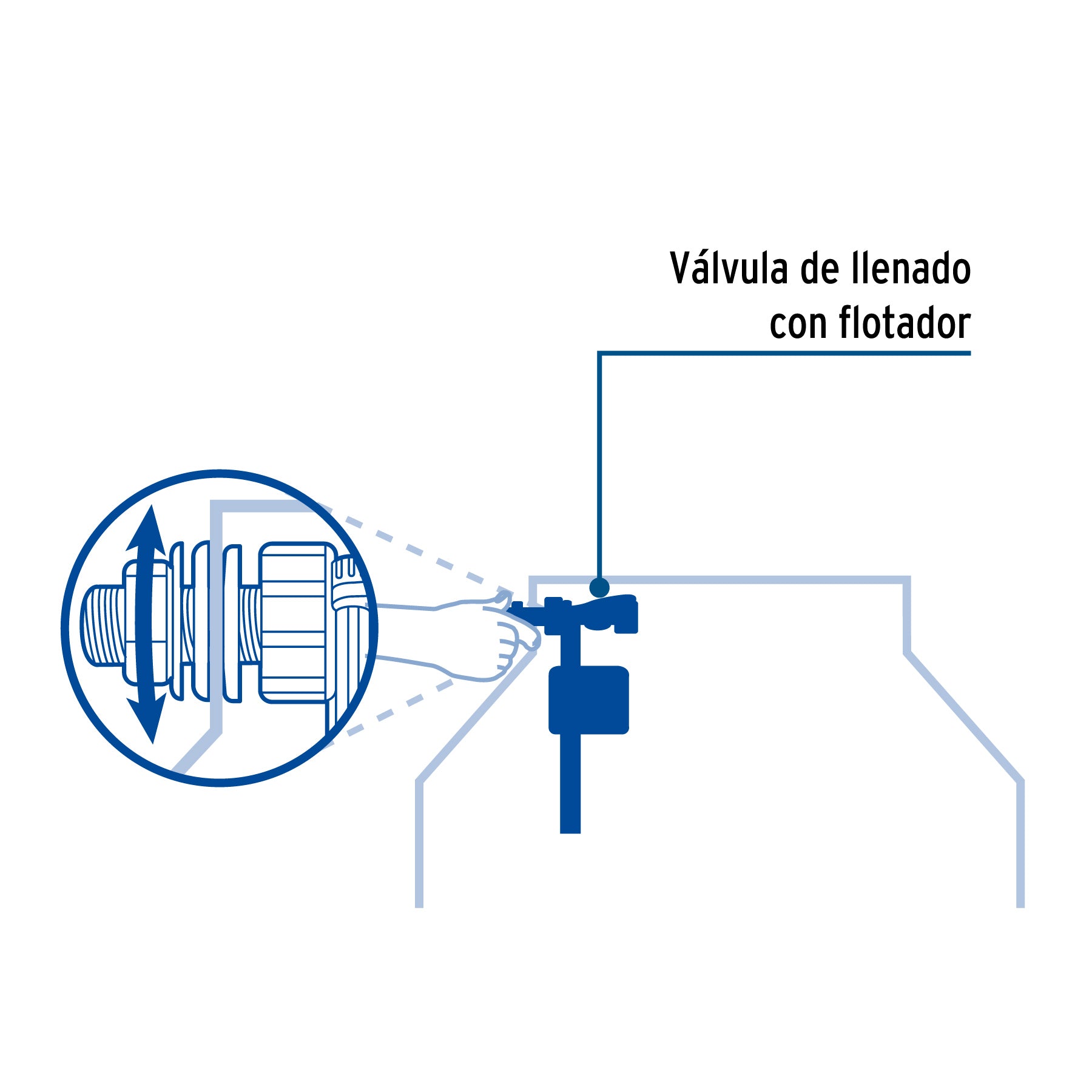 Válvula de llenado con flotador para tinaco, 1/2", FOSET
