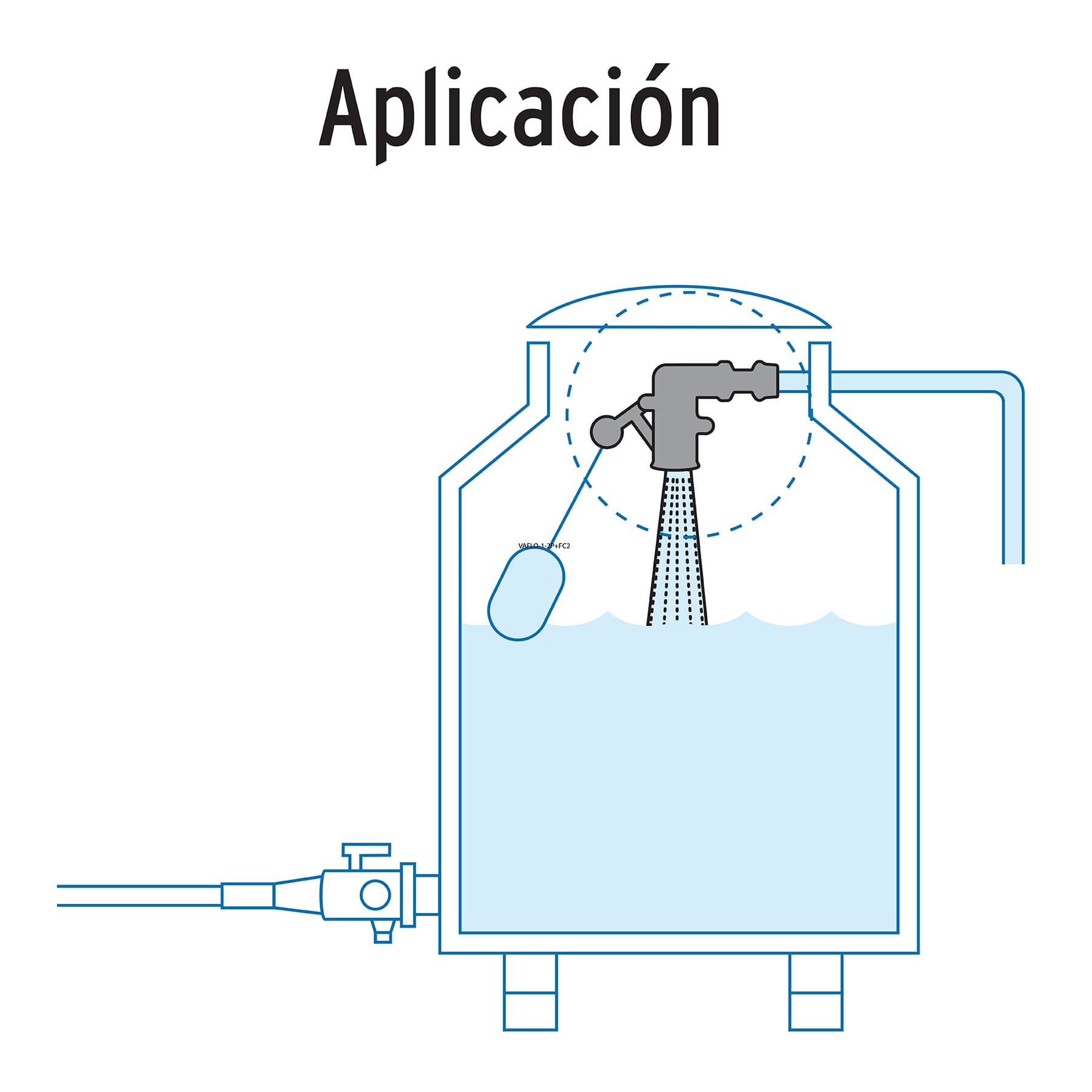 Válvula plástica de llenado para flotador, 1/2", FOSET