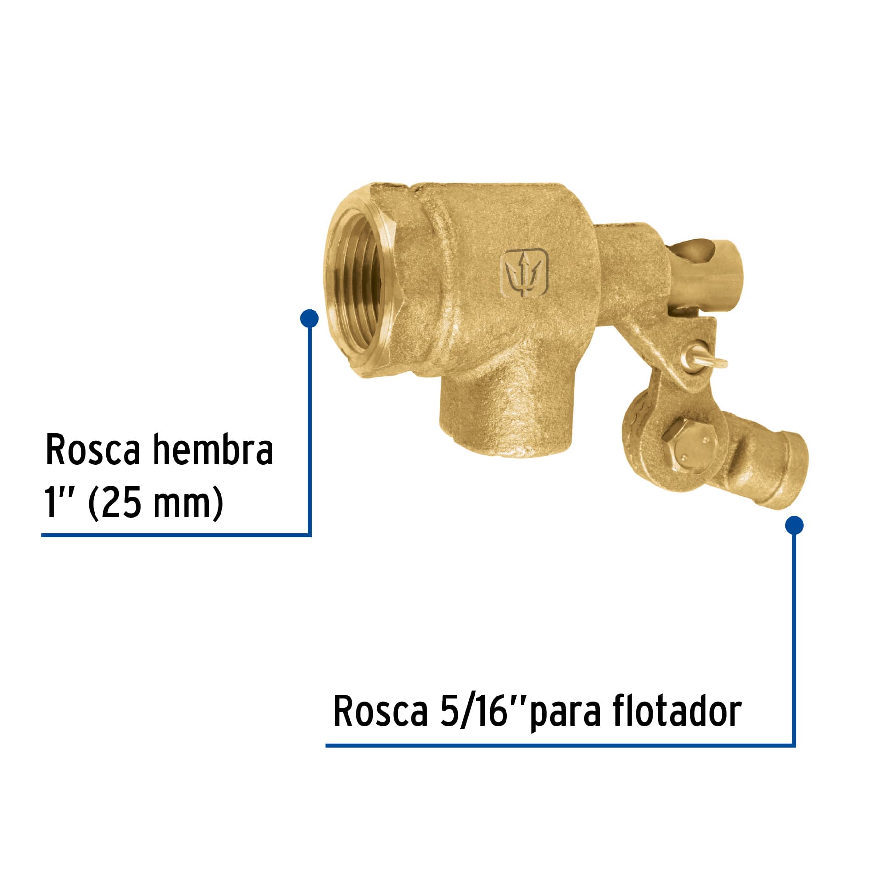 Válvula de flotador de latón 1", reforzada, FOSET